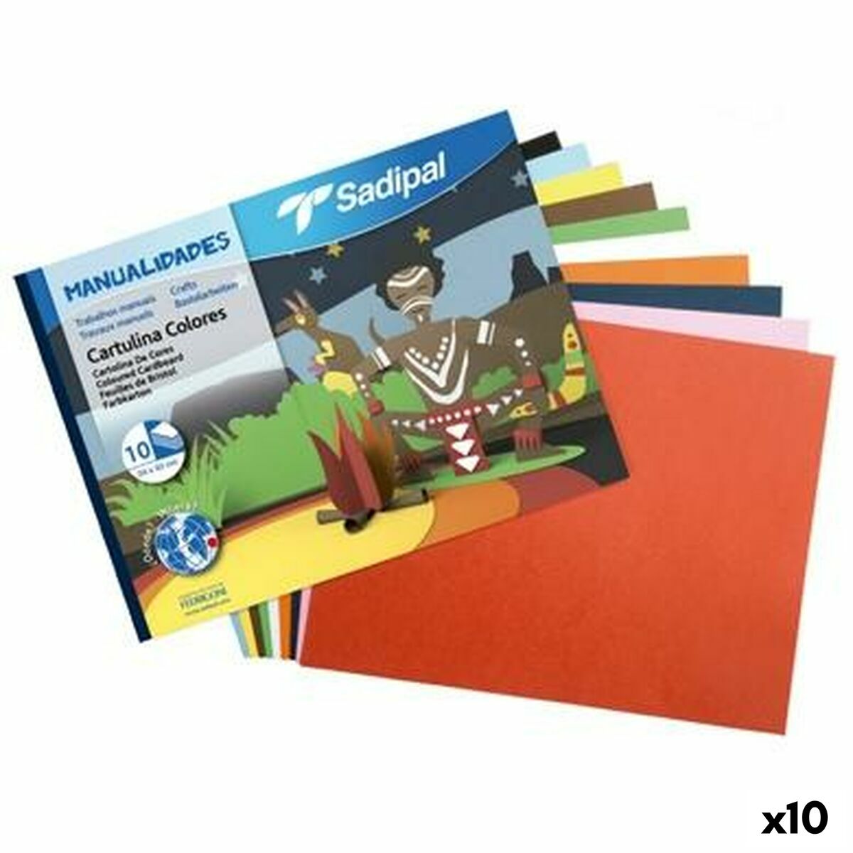 Cards Sadipal Multicolour 32 x 24 cm (10 Units)