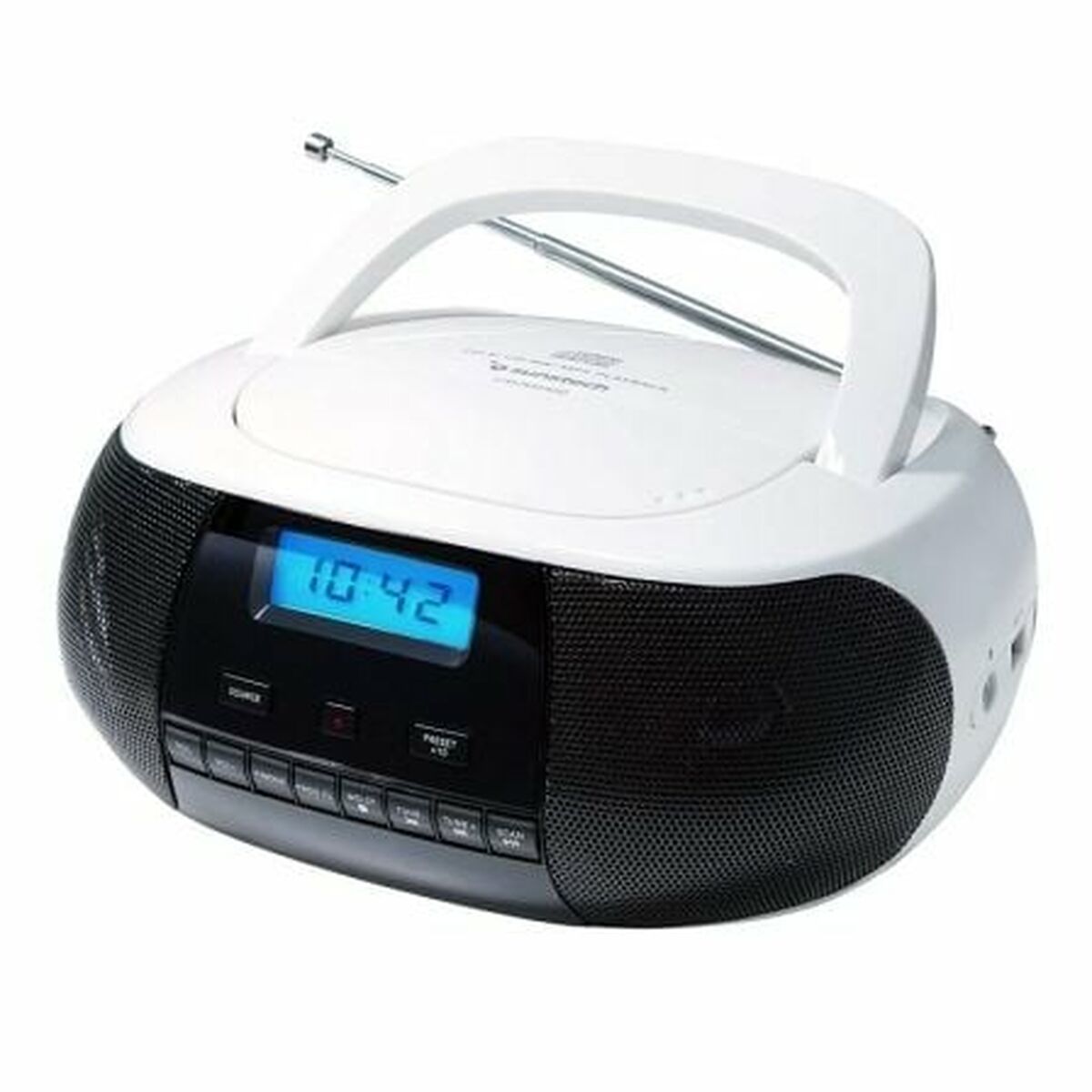 Radio CD MP3 Sunstech CRUSM400WT Blue White Radio CD MP3 Sunstech CRUSM400WT Blue White