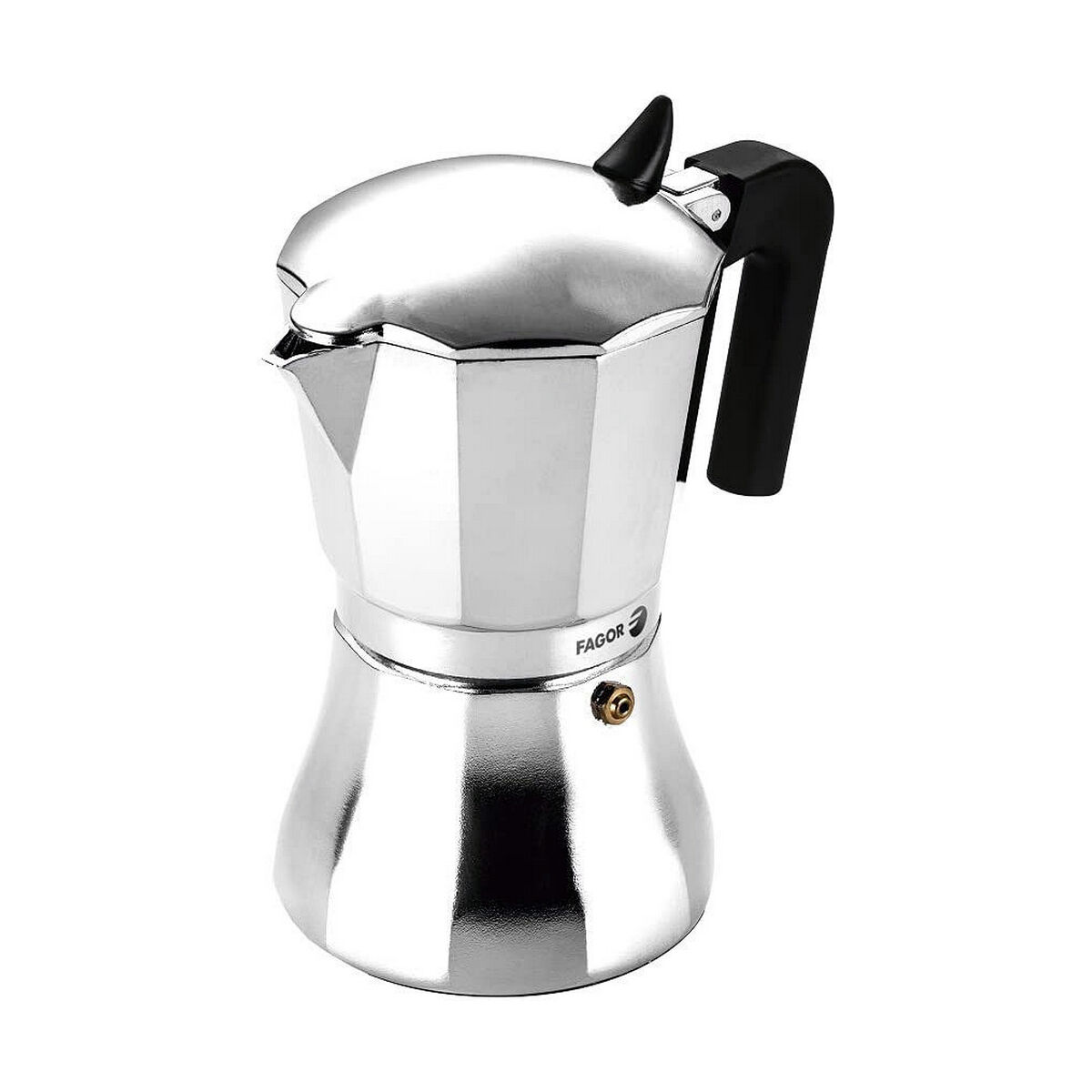 Italian Coffee Pot Fagor Steel Aluminium 6 Cups (1 Unit) Italian Coffee Pot Fagor Steel Aluminium 6 Cups (1 Unit)