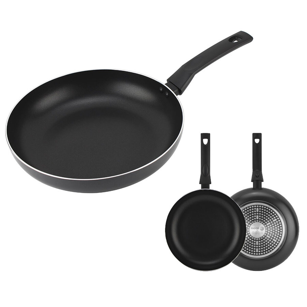 Set of Frying Pans Fagor IRIS Black Set of Frying Pans Fagor IRIS Black
