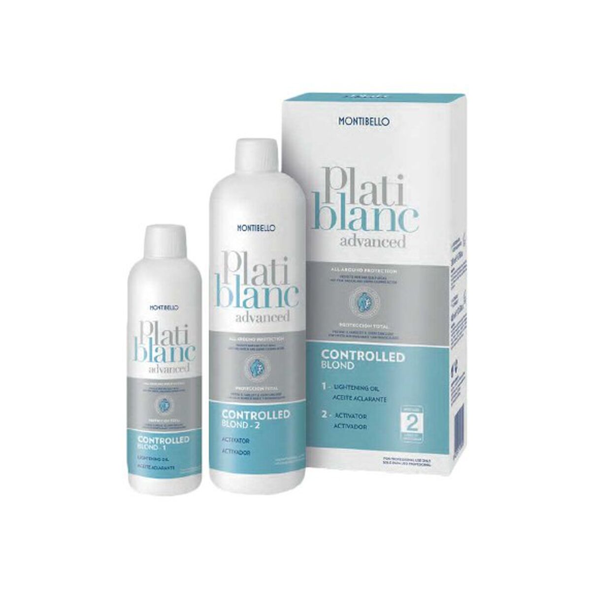 Hair Dressing Set Montibello Platiblanc Advanced Controlled Blond Lightener 2 Pieces