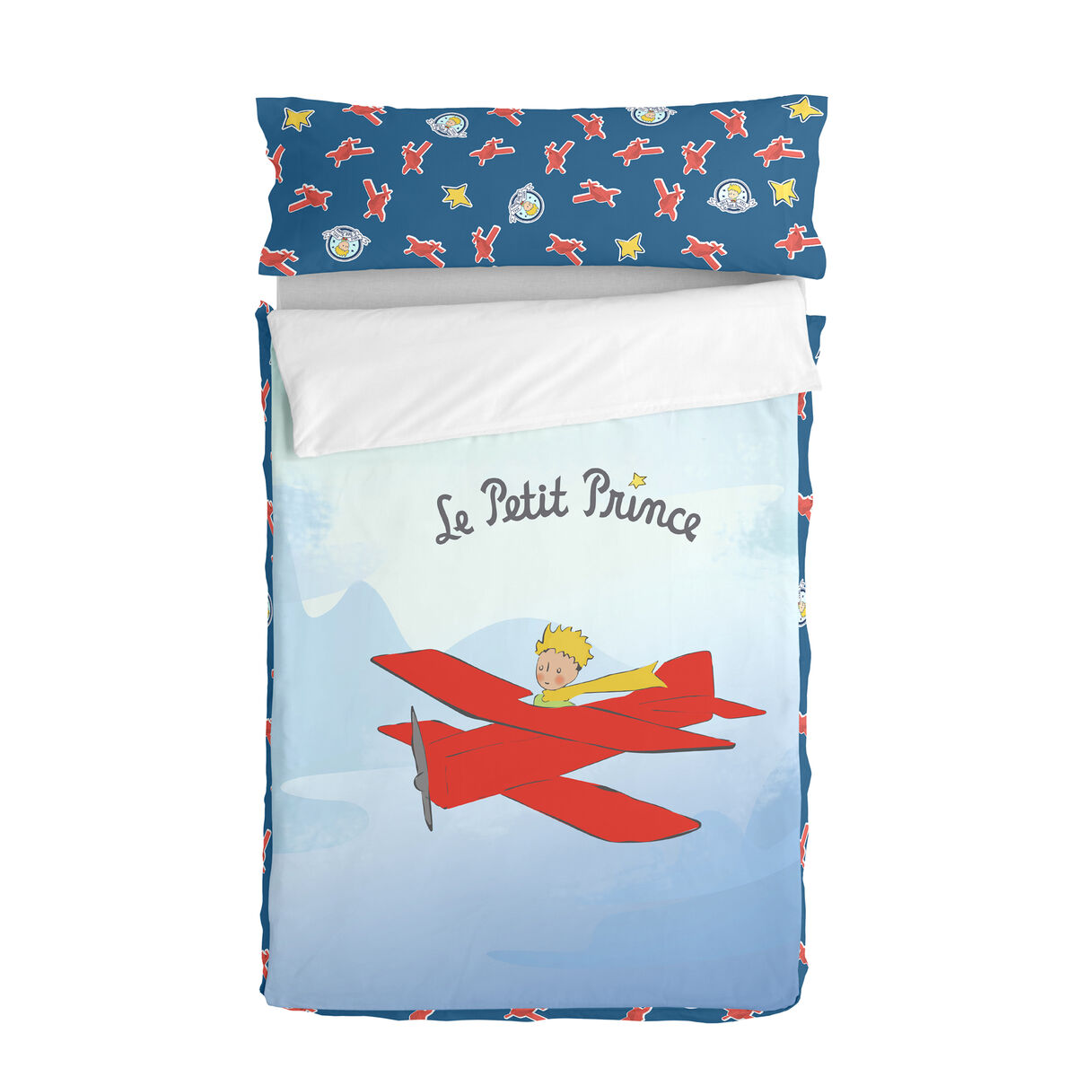 Quilted Zipper Bedding HappyFriday Le Petit Prince Son Avion Multicolour 105 x 200 cm Quilted Zipper Bedding HappyFriday Le Petit Prince Son Avion Multicolour 105 x 200 cm