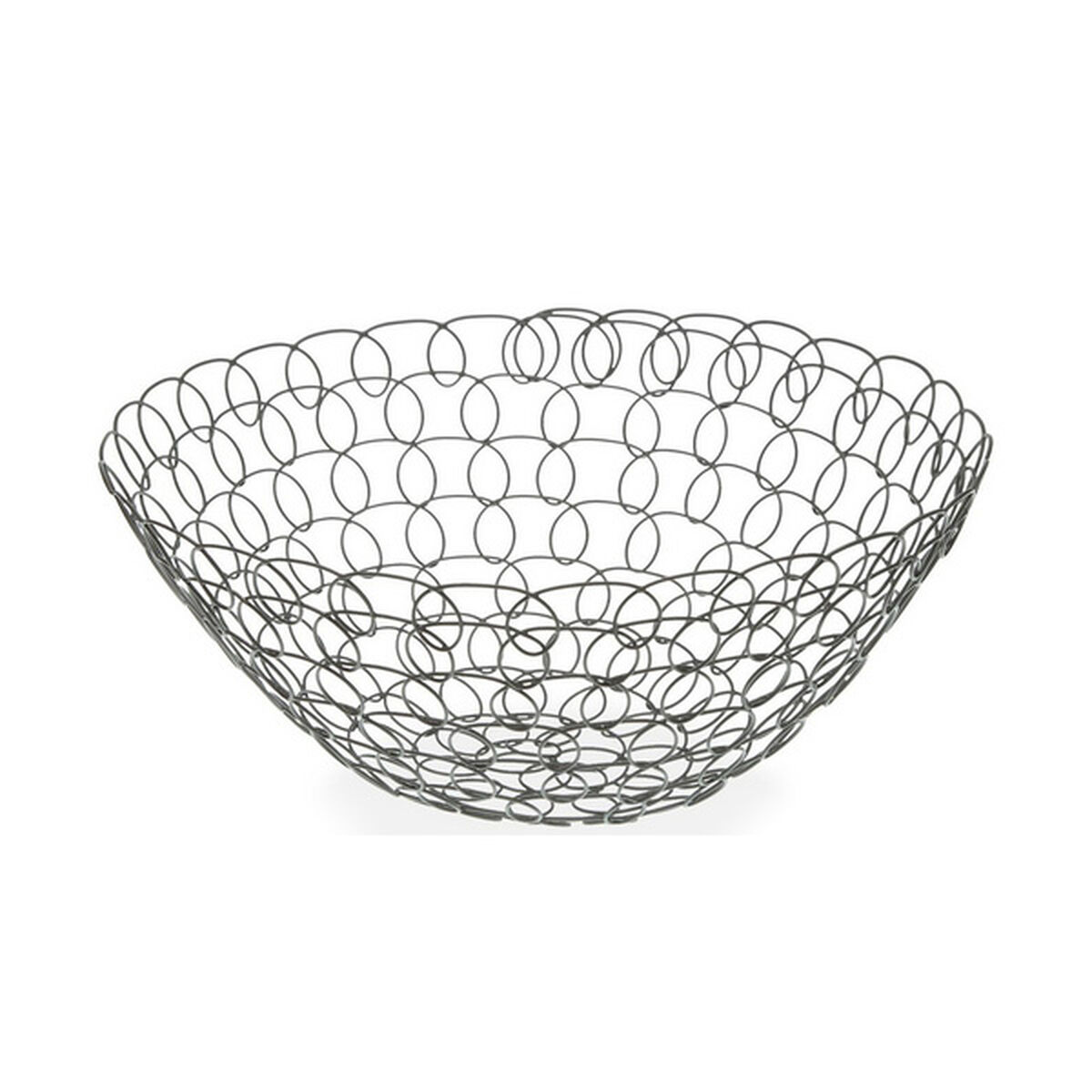 Fruit Bowl Versa Grey Metal Steel 28 x 12 x 28 cm 1 L
