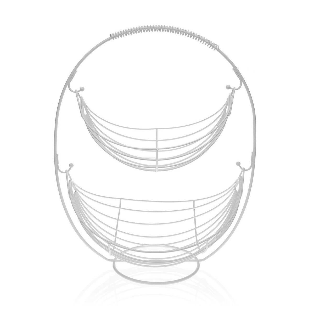 Fruit Bowl Versa White Metal (27 x 45,5 x 36 cm)