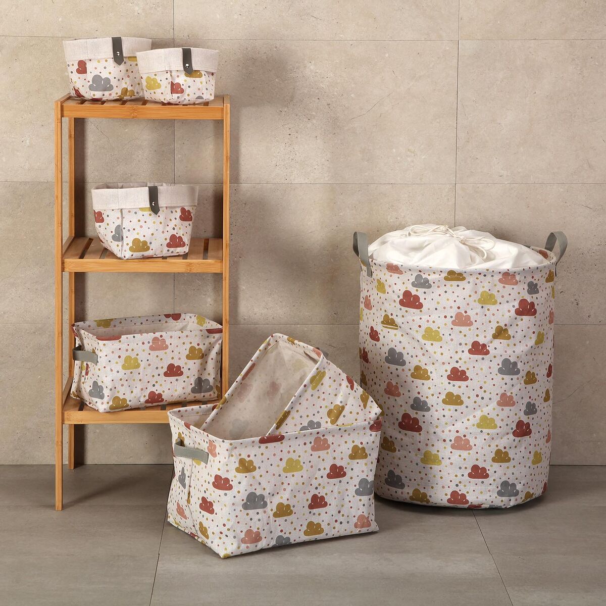Basket Versa Textile 10 x 10 x 10 cm 14 x 14 x 14 cm 12 x 12 x 12 cm