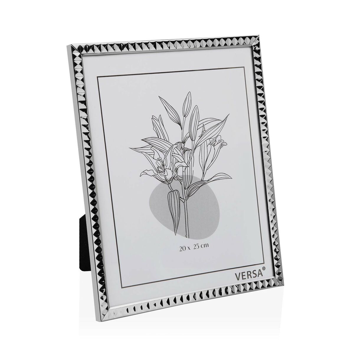 Photo frame Versa Silver Metal Minimalist 1 x 25,5 x 20,5 cm (2 Units)