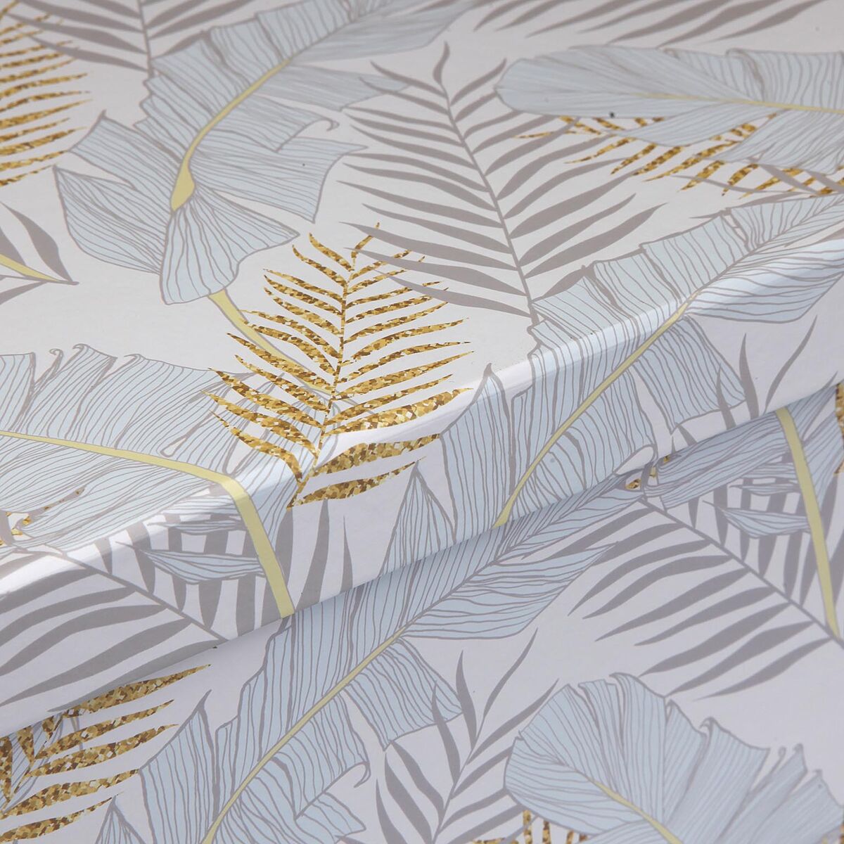Set of decorative boxes Versa Cardboard Feathers (15 Pieces)
