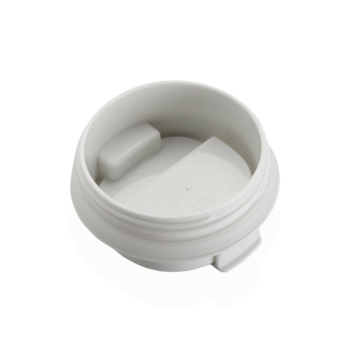 Glass with Lid Versa White Steel polypropylene 510 ml