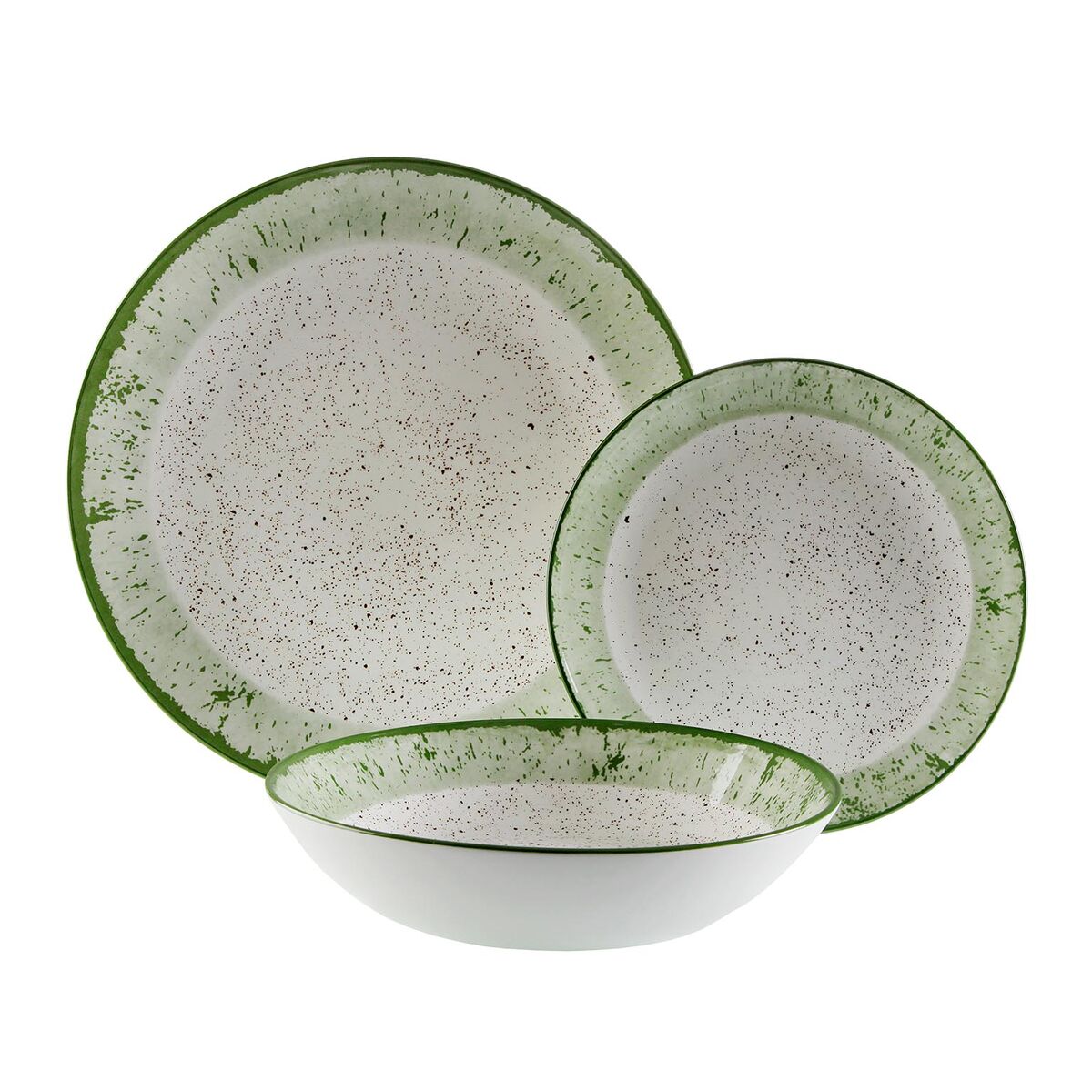 Tableware Versa Green Porcelain 18 Pieces