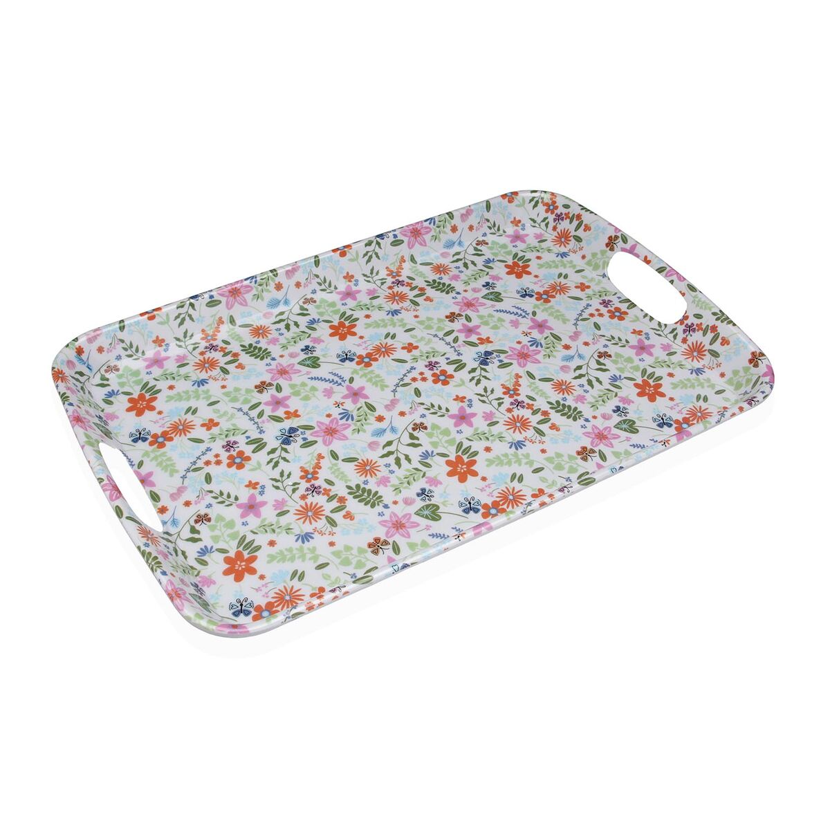 Tray Versa Melamin 31 x 3 x 46,2 cm Flowers