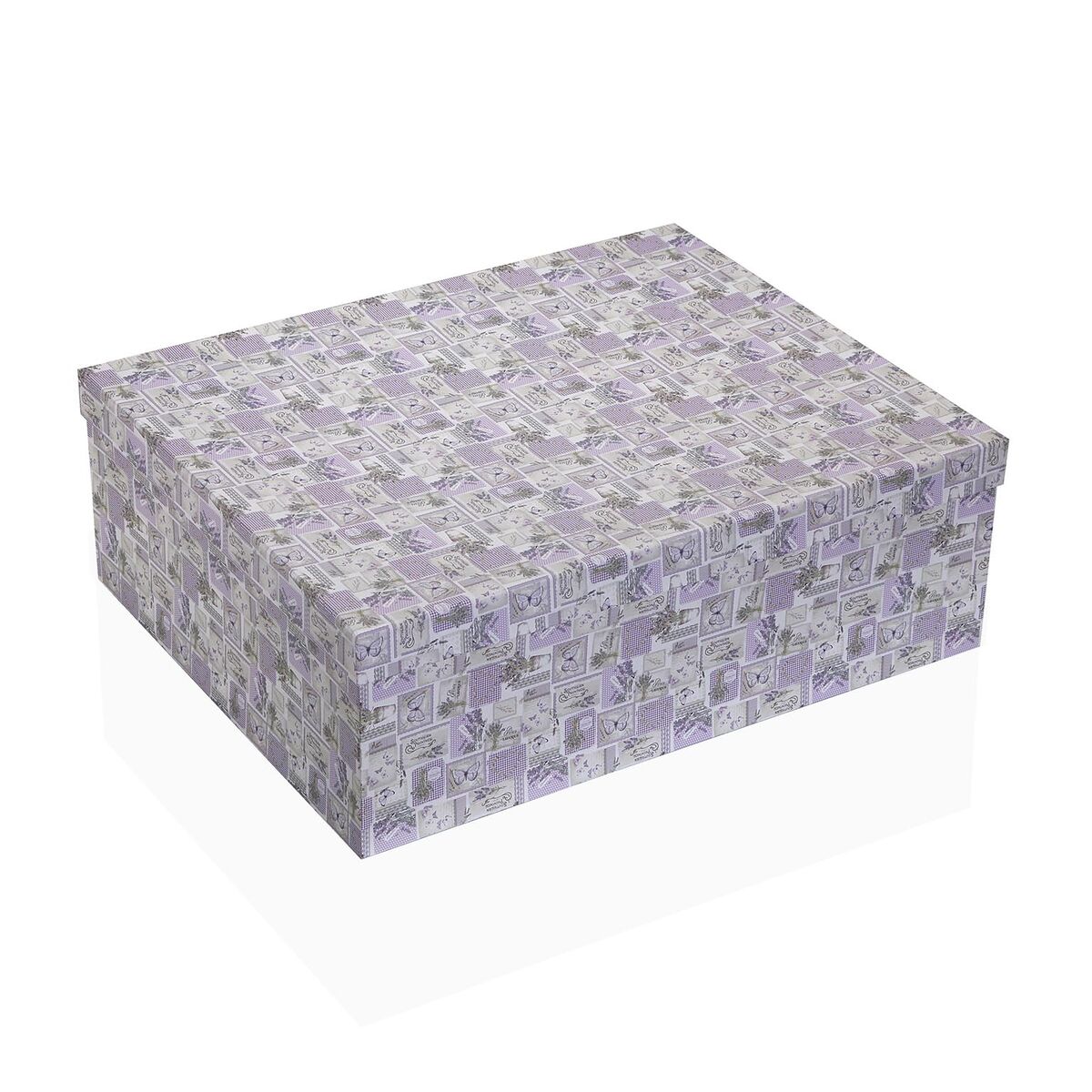 Set of decorative boxes Versa Cardboard Lavendar (15 Pieces)