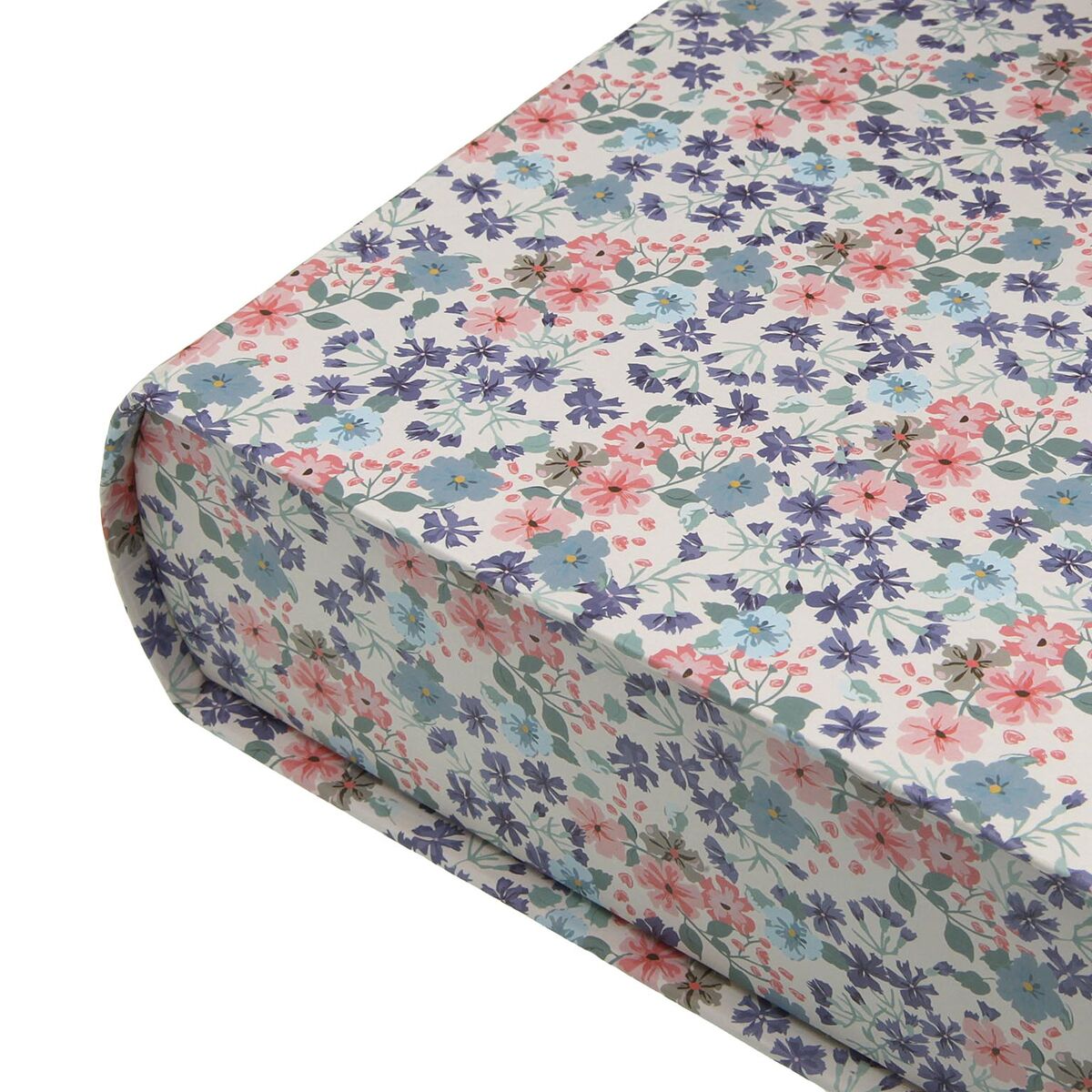 Decorative box Versa Canvas MDF Wood Flowers Book