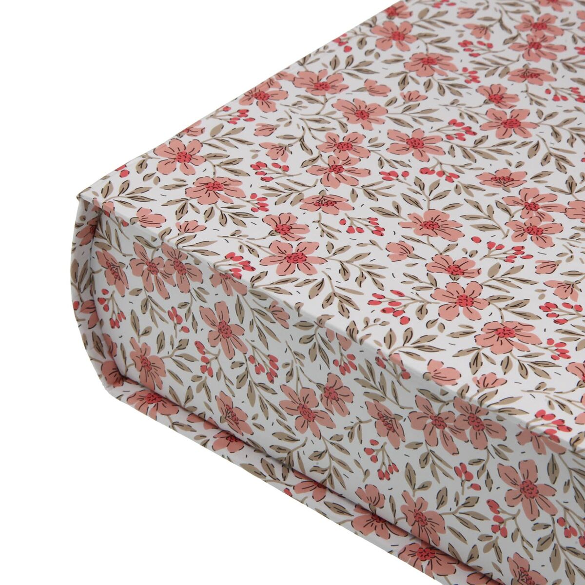 Decorative box Versa Canvas MDF Wood Book Roses