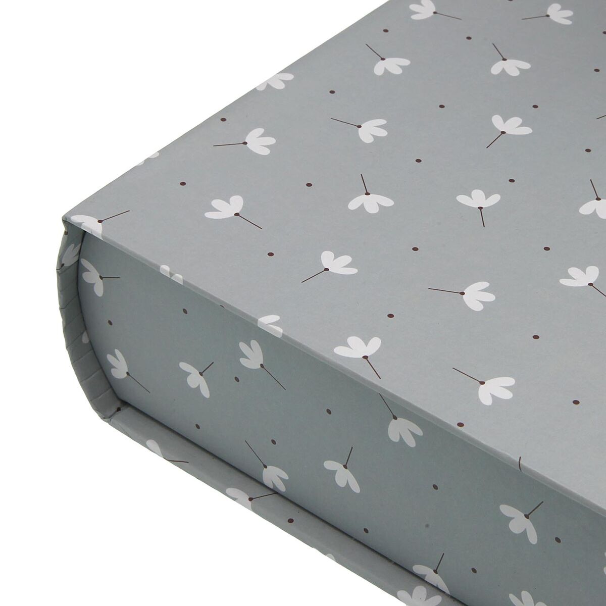 Decorative box Versa Canvas MDF Wood Flowers Book