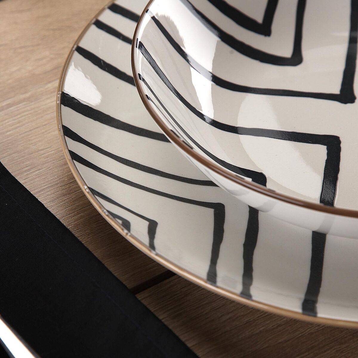 Tableware Versa Grey Porcelain 18 Pieces