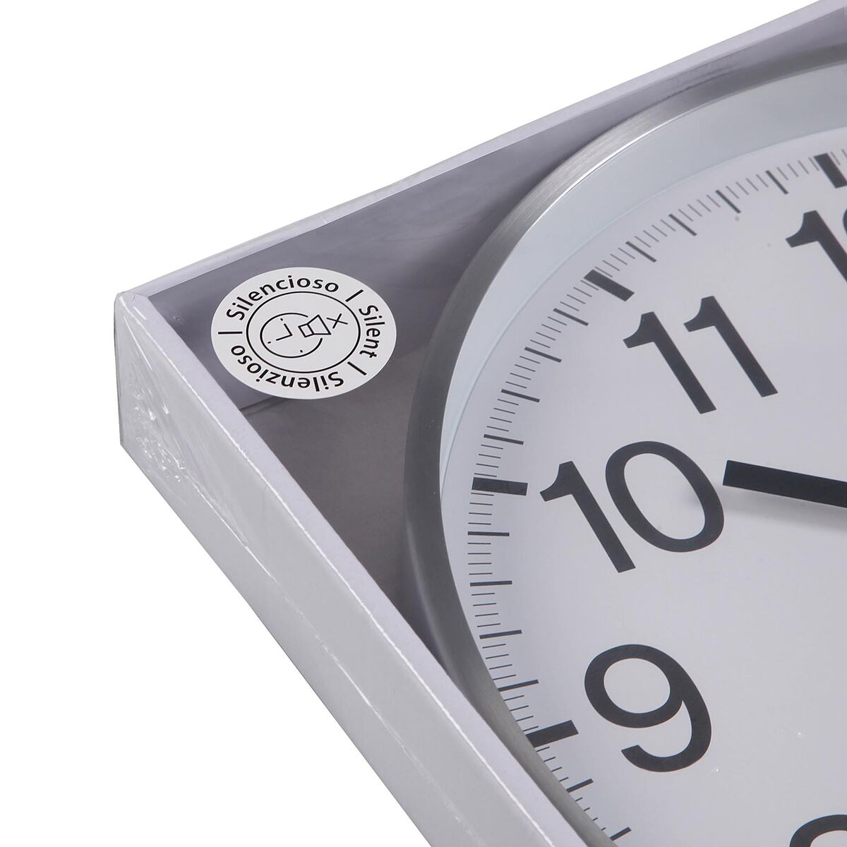 Wall Clock Versa White Metal