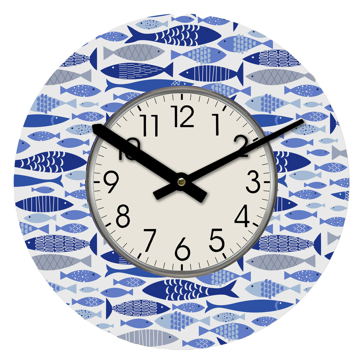 Wall Clock Versa Wood Fish 4 x 30 x 30 cm