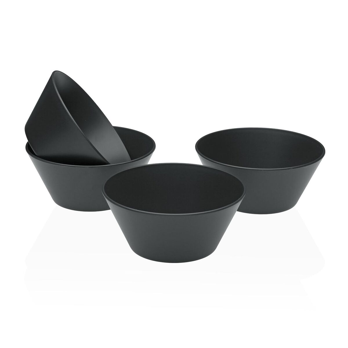 Pot for Kitchen Utensils Versa Polyethylene RPET 6,4 cm 4 Pieces