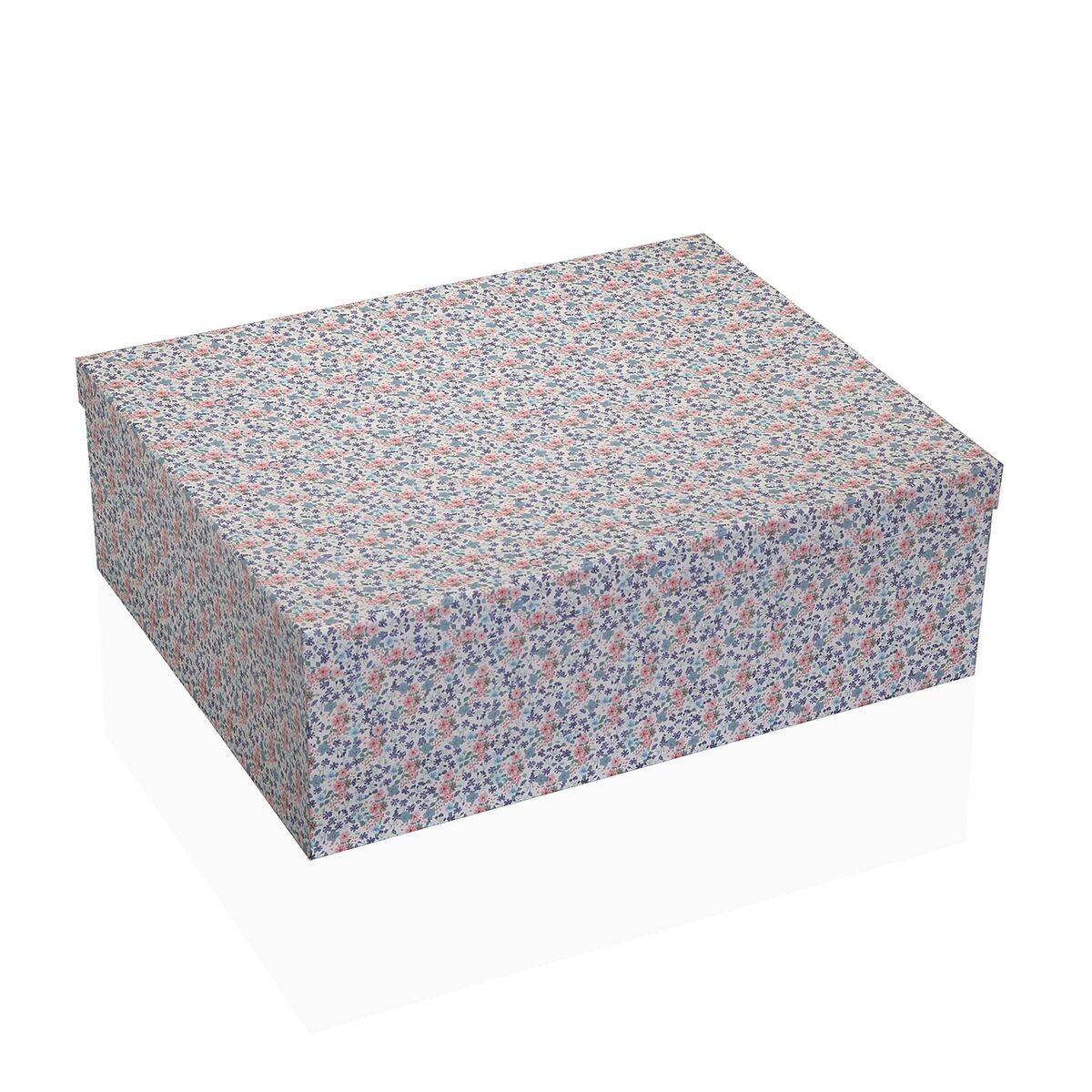 Set of decorative boxes Versa Pink Cardboard Flowers (15 Pieces)