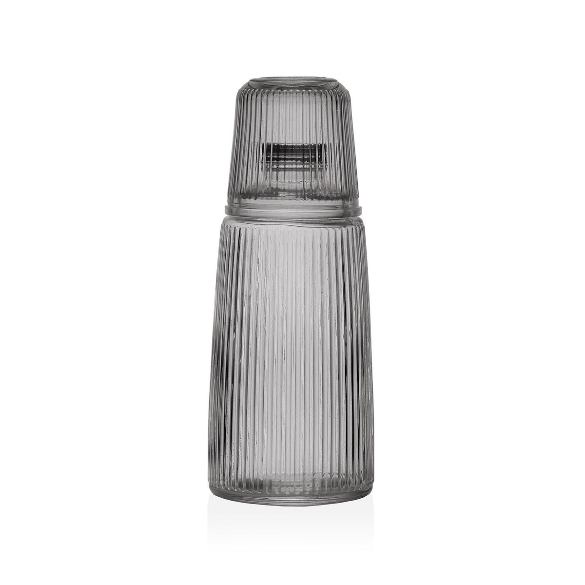 Water bottle Versa Black Glass Aluminium 10,3 x 26 x 10,3 cm
