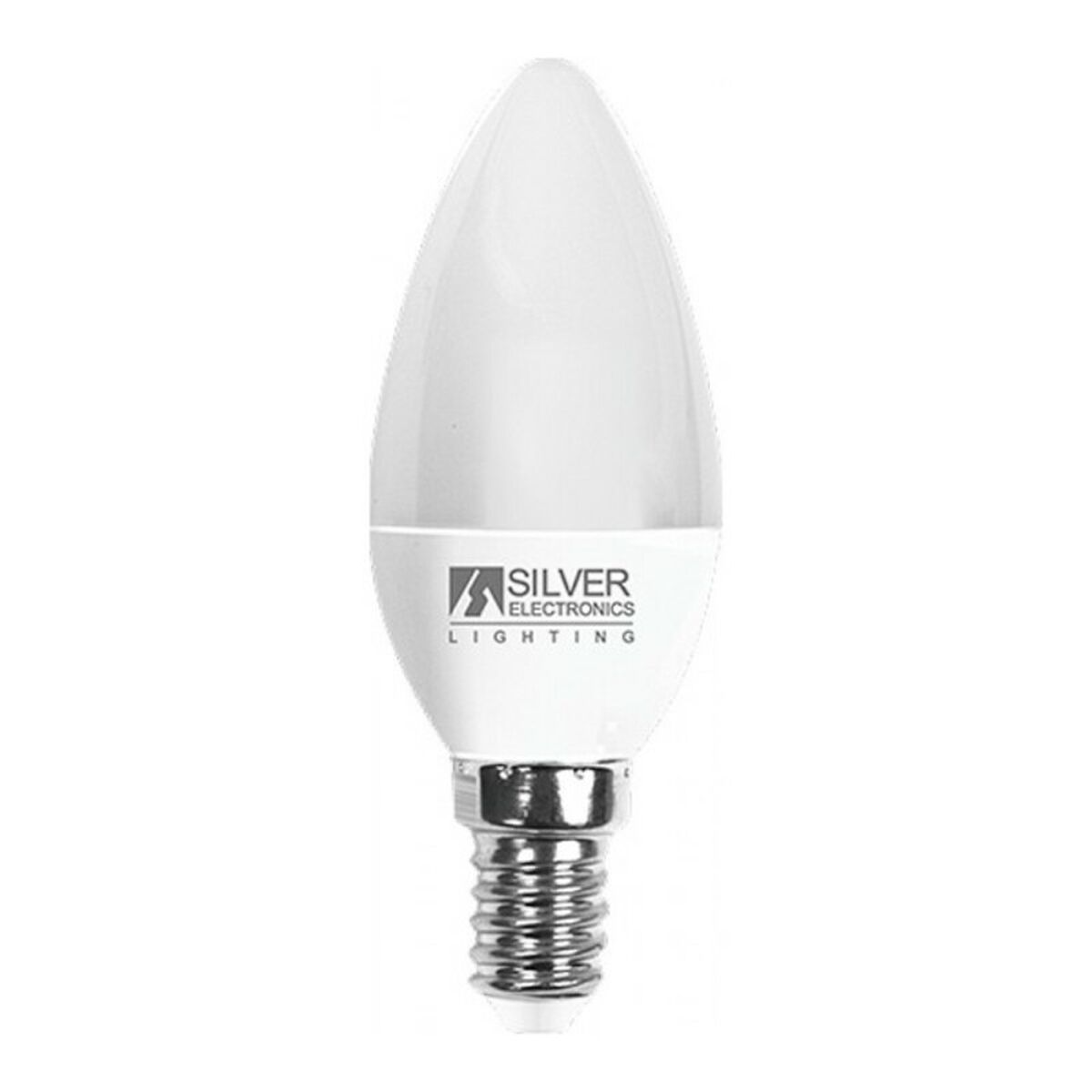 Candle LED Light Bulb Silver Electronics 970714 E14 7W Candle LED Light Bulb Silver Electronics 970714 E14 7W