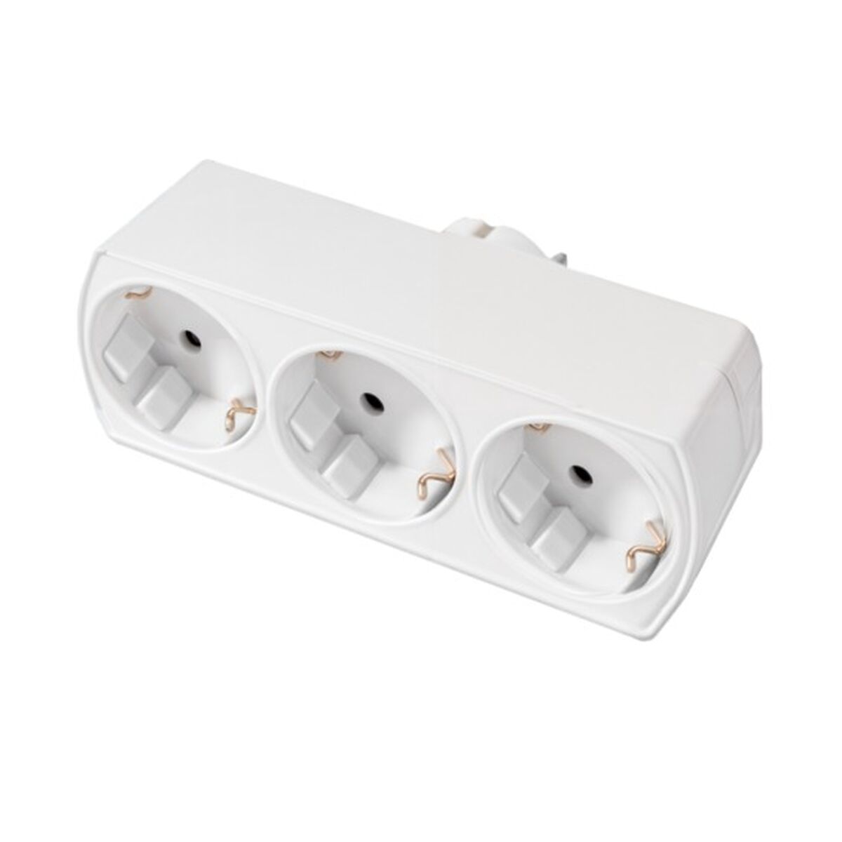 Plug adapter Silver Electronics SCHUKO Silver (3 Units) Plug adapter Silver Electronics SCHUKO Silver (3 Units)