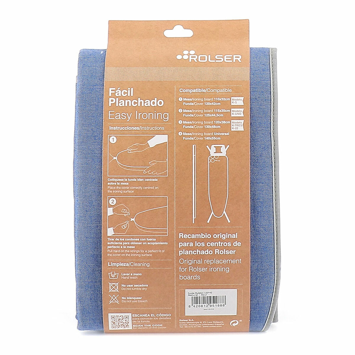 Ironing board cover Rolser Blue