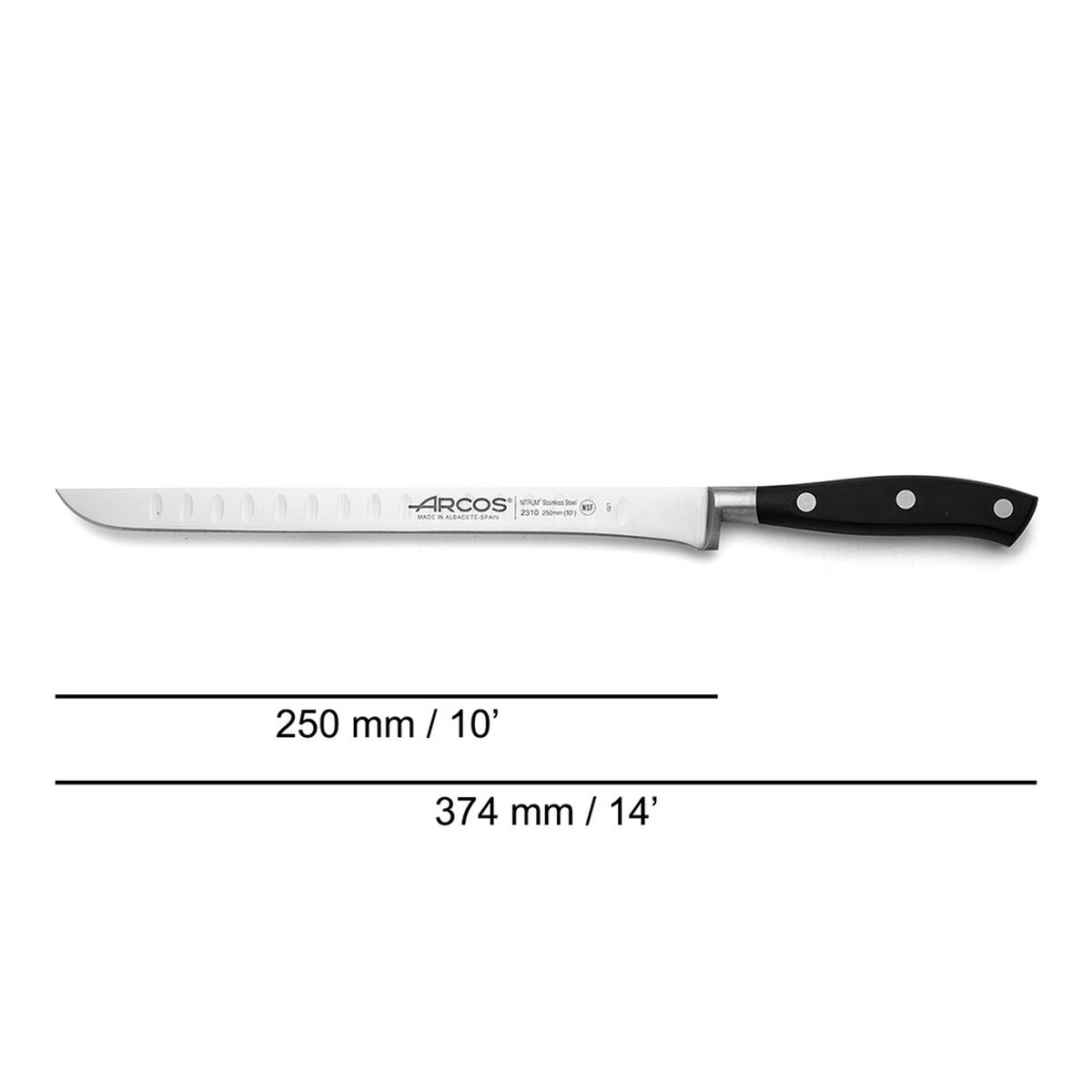 Ham knife Arcos serie riviera Steel 25 cm