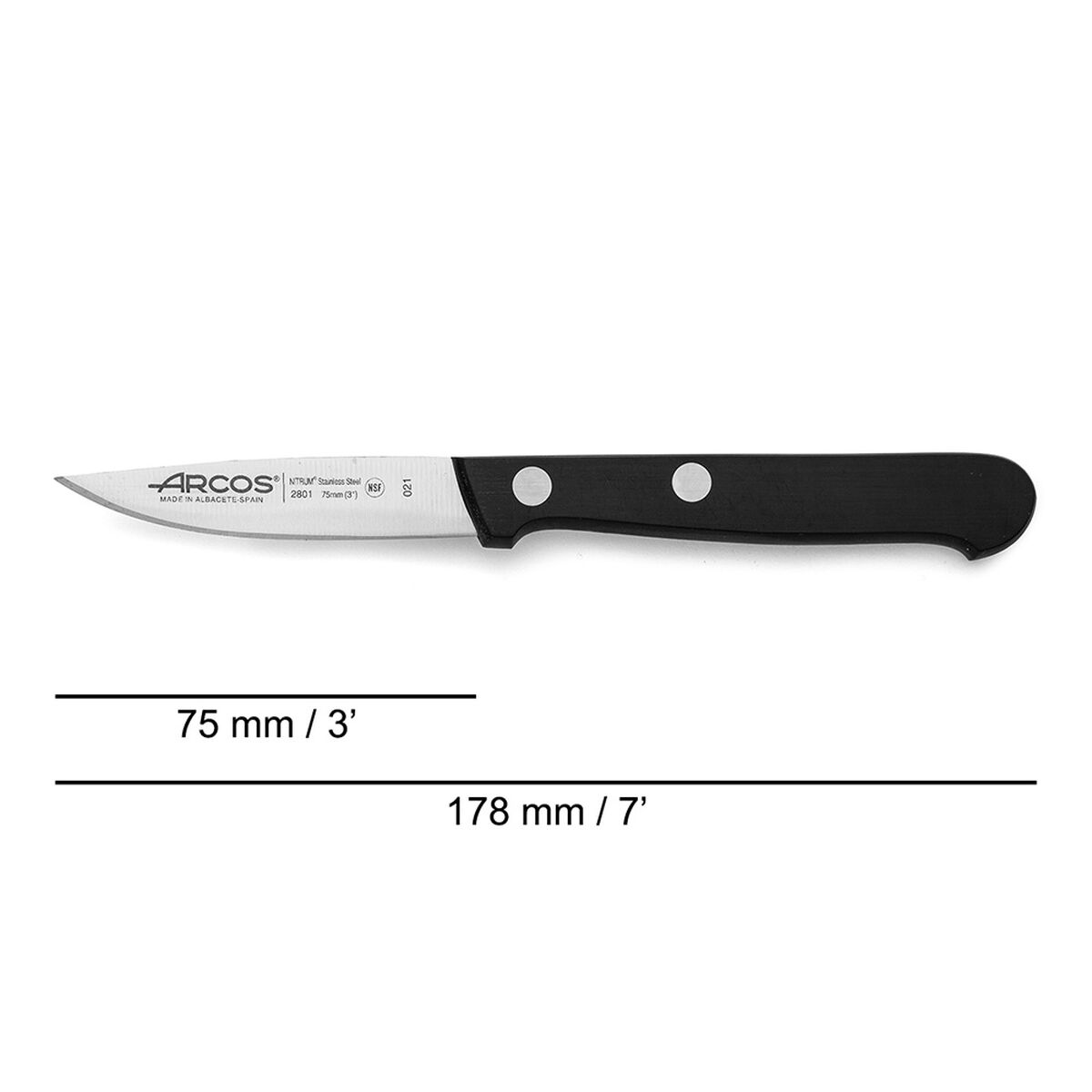 Shredding Knife Arcos serie universal 75 mm Stainless steel