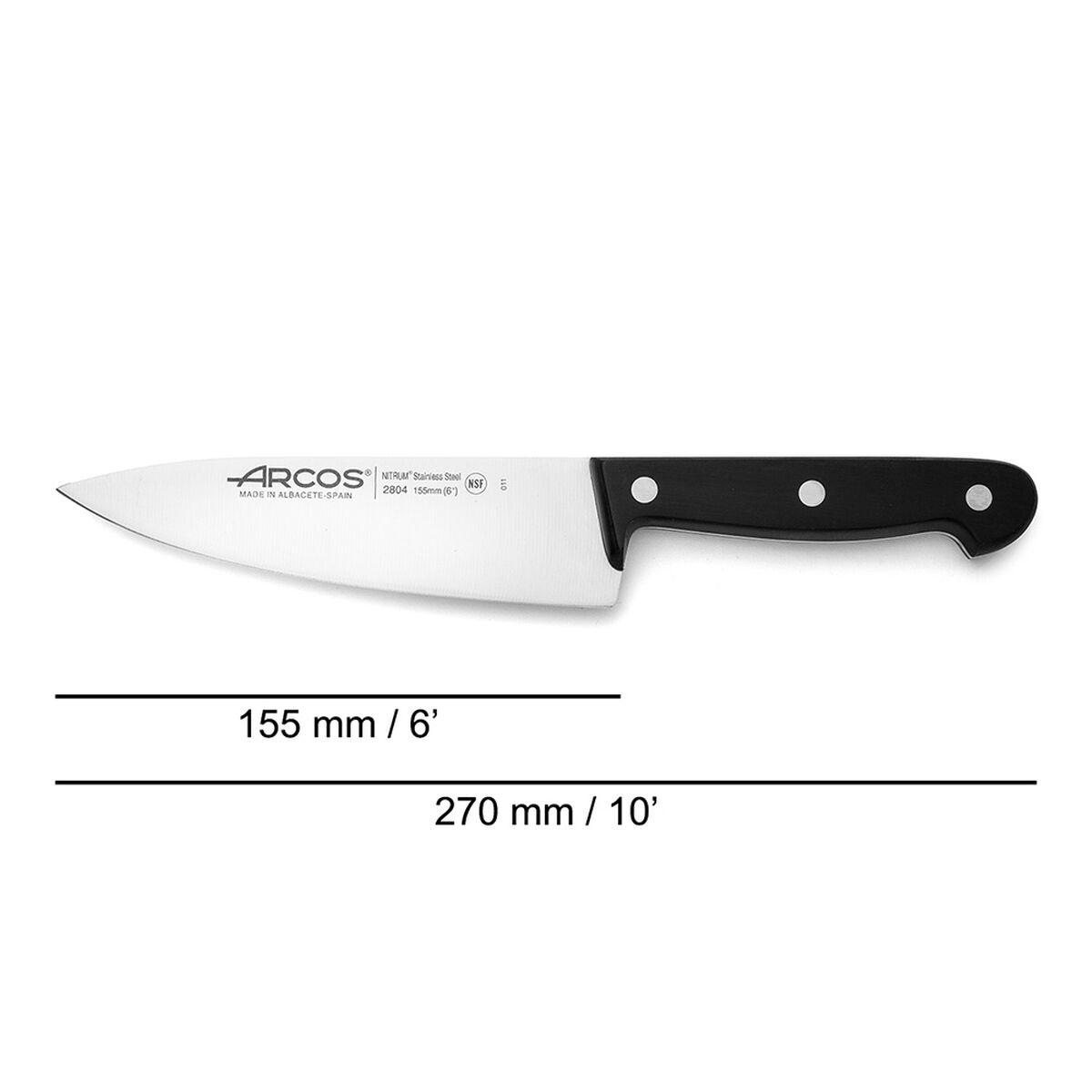Kitchen Knife Arcos serie universal Black Steel 15,5 cm 6″