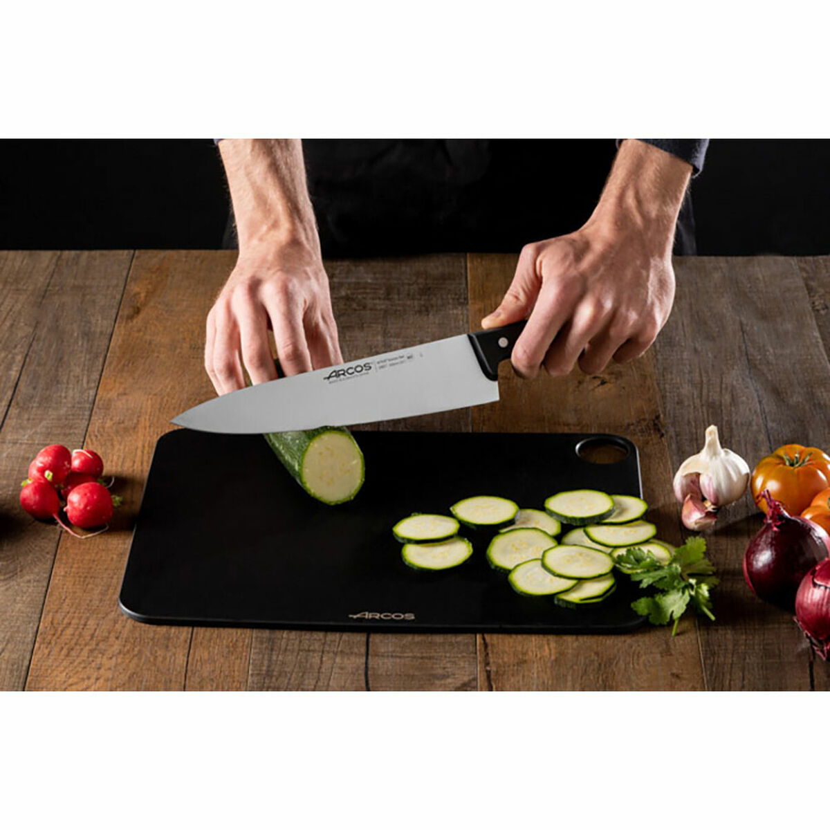 Kitchen Knife Arcos serie universal Black Steel 25 cm