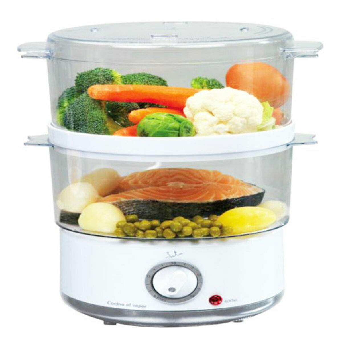 Food Steamer JATA CV200 White 400 W 2 x 2.55 x 1.5 cm Plastic Food Steamer JATA CV200 White 400 W 2 x 2.55 x 1.5 cm Plastic