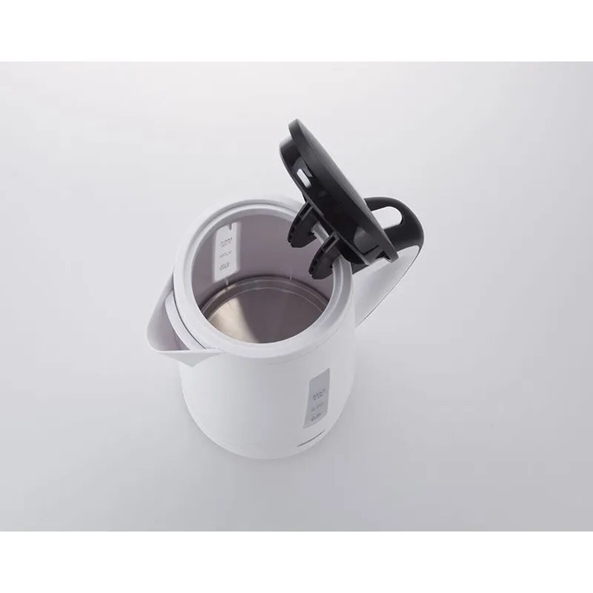 Kettle JATA White Black 2200 W Stainless steel Plastic 1 L