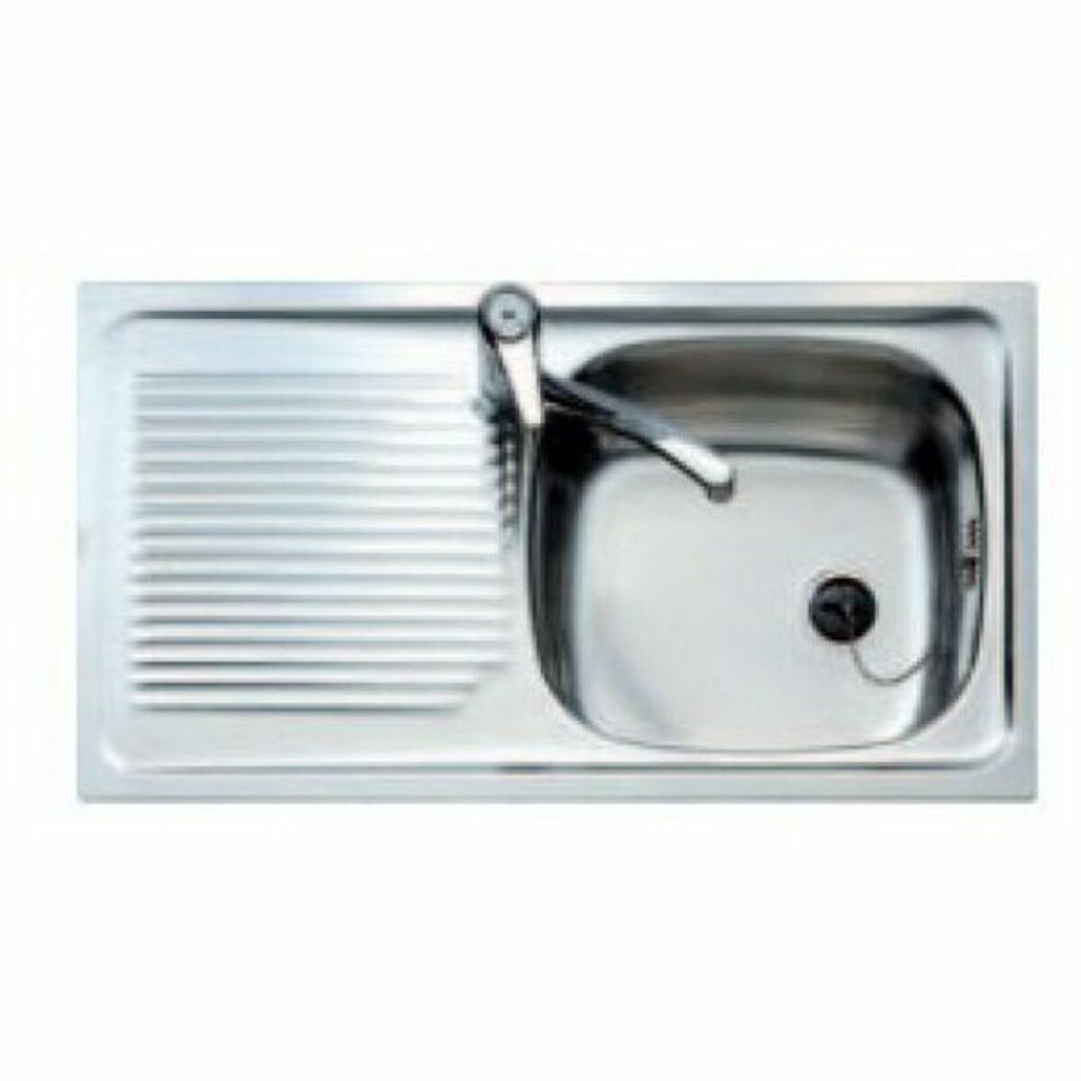 Sink with One Basin and Drainer Teka E/50 1C1E.REVE 3010 Stainless steel Sink with One Basin and Drainer Teka E/50 1C1E.REVE 3010 Stainless steel