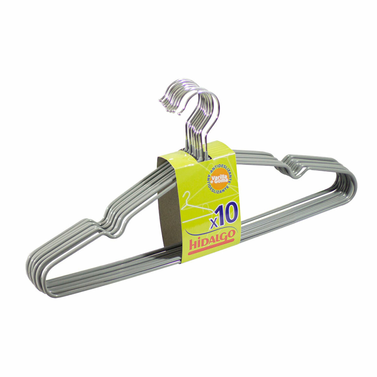 Hangers Hidalgo Multicolour Metal Silicone 10 Pieces Hangers Hidalgo Multicolour Metal Silicone 10 Pieces