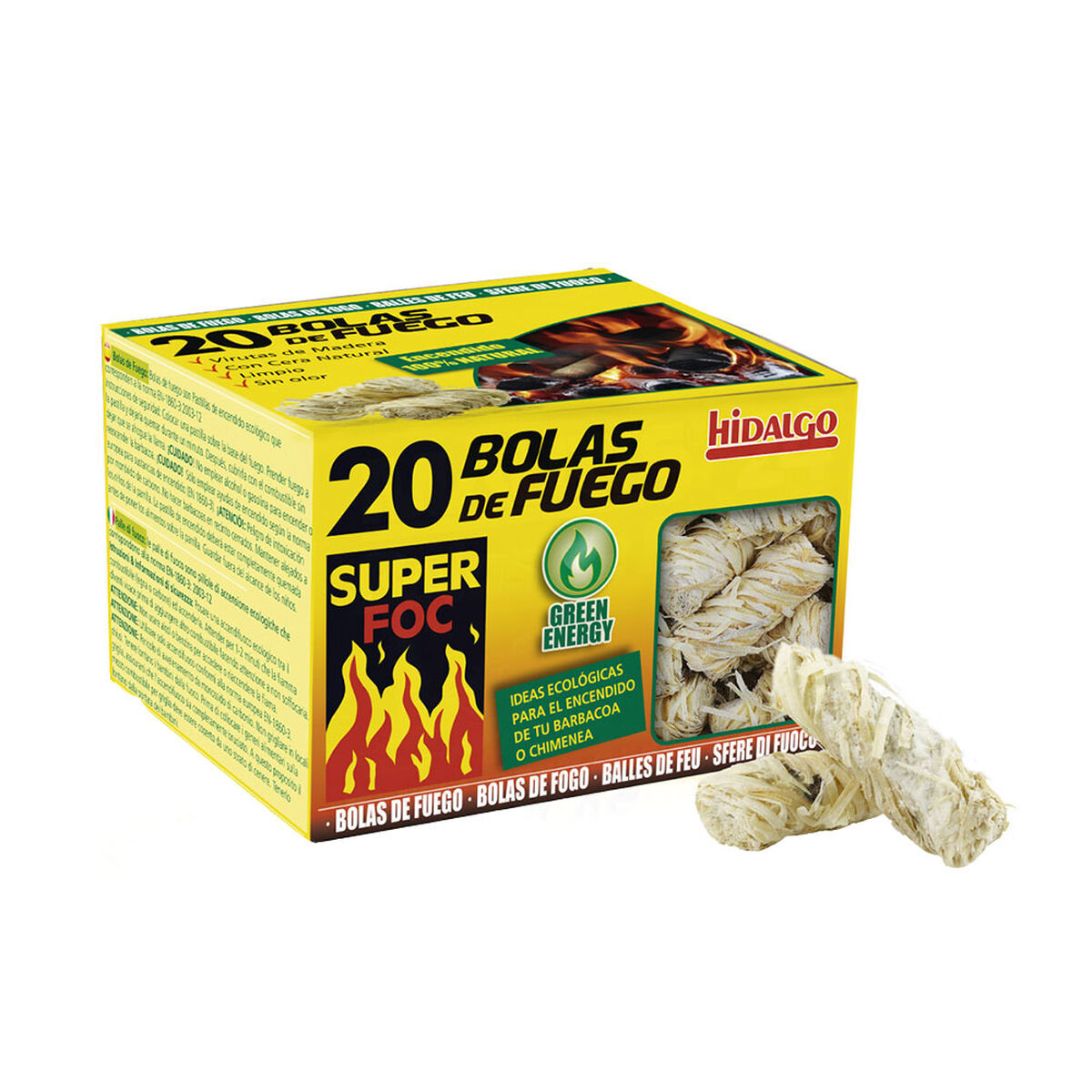 Fireballs for ignition Super Foc Wood Wax Ecological 20 Units Fireballs for ignition Super Foc Wood Wax Ecological 20 Units