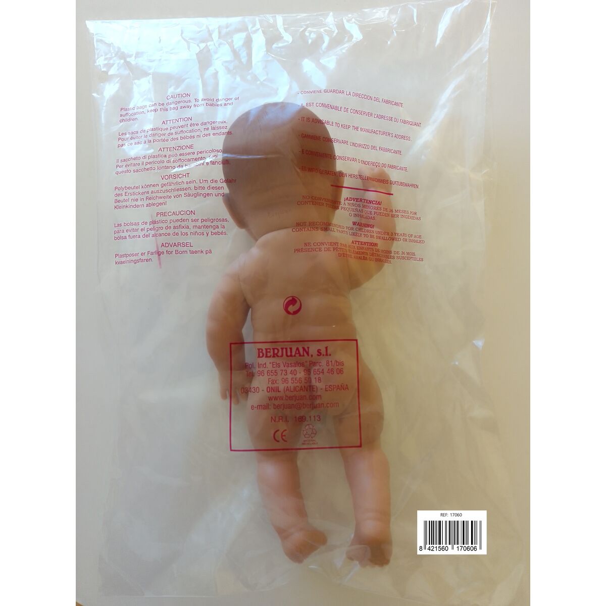 Baby Doll Berjuan Newborn 38 cm asiatico/oriental (38 cm)