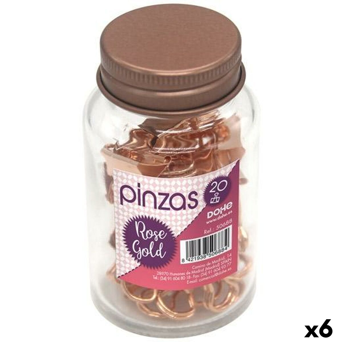 Clamps DOHE Silver Metal 19 mm 20 Pieces (6 Units) Clamps DOHE Silver Metal 19 mm 20 Pieces (6 Units)