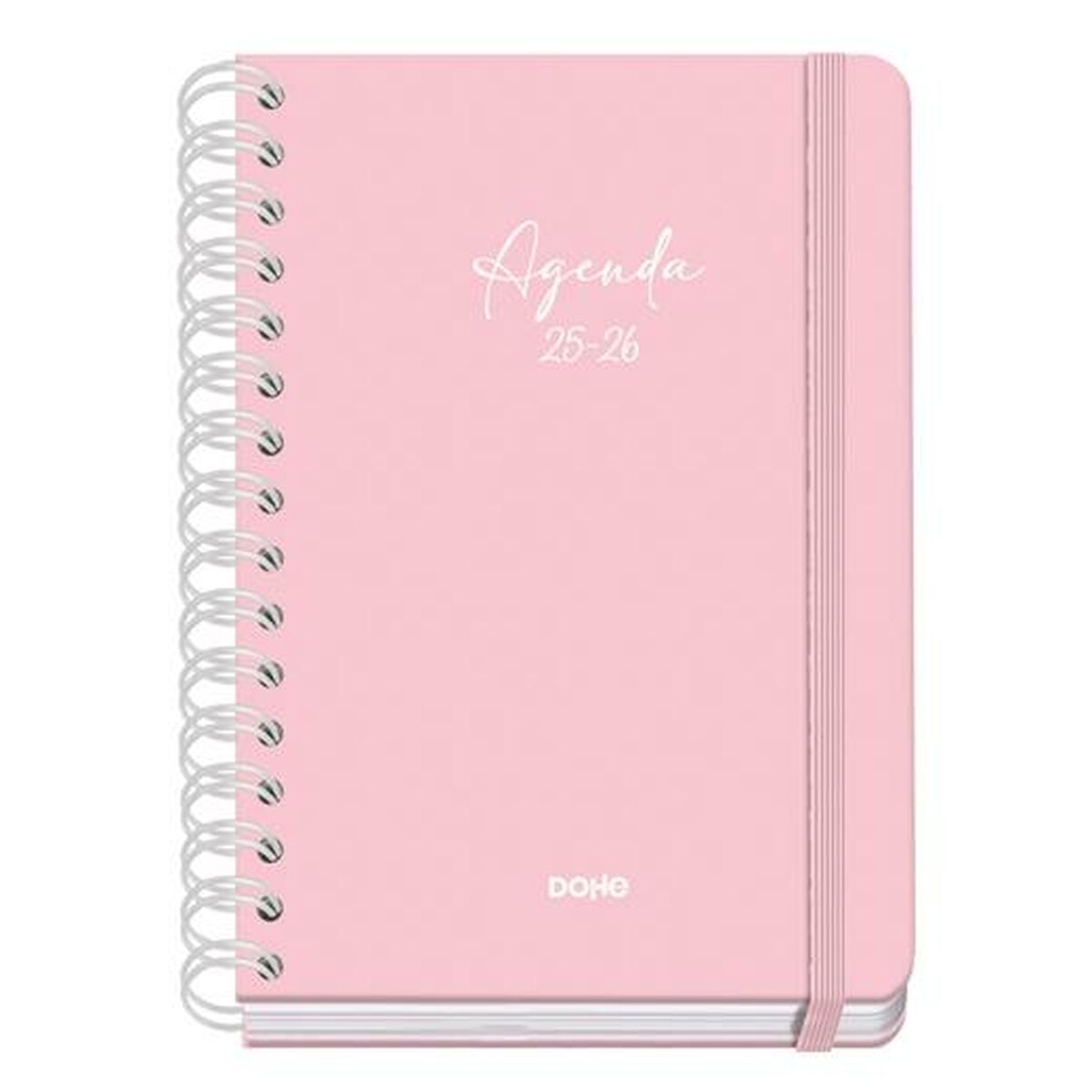 Diary DOHE SERENITY WIREO Pink A5 150 x 210 mm 2025-2026 (20 Units)
