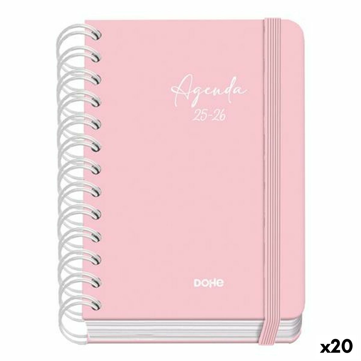 Diary DOHE SERENITY WIREO Pink A6 120 x 170 mm 2025-2026 (20 Units)