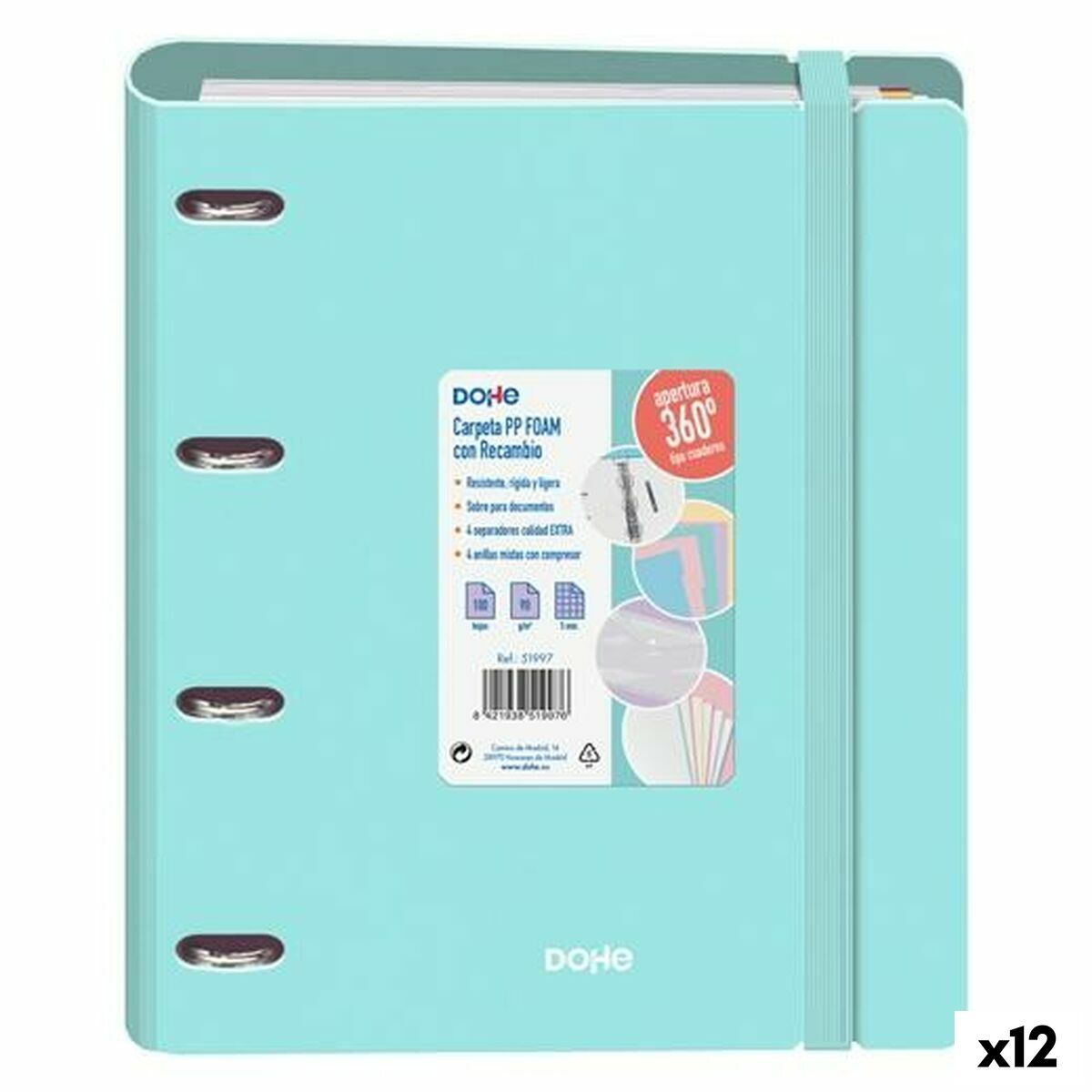 Ring binder DOHE A4 (12 Units) Ring binder DOHE A4 (12 Units)