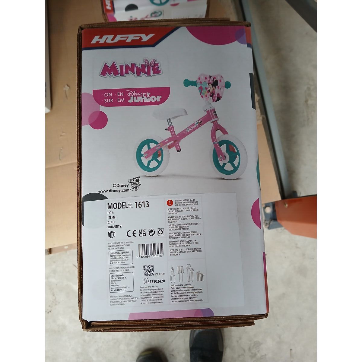 Children’s Bike Minnie Mouse   10″ Without pedals Pink
