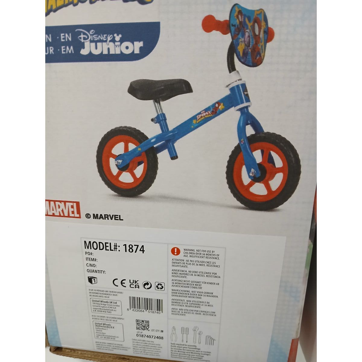 Children’s Bike Spidey   10″ Without pedals Blue