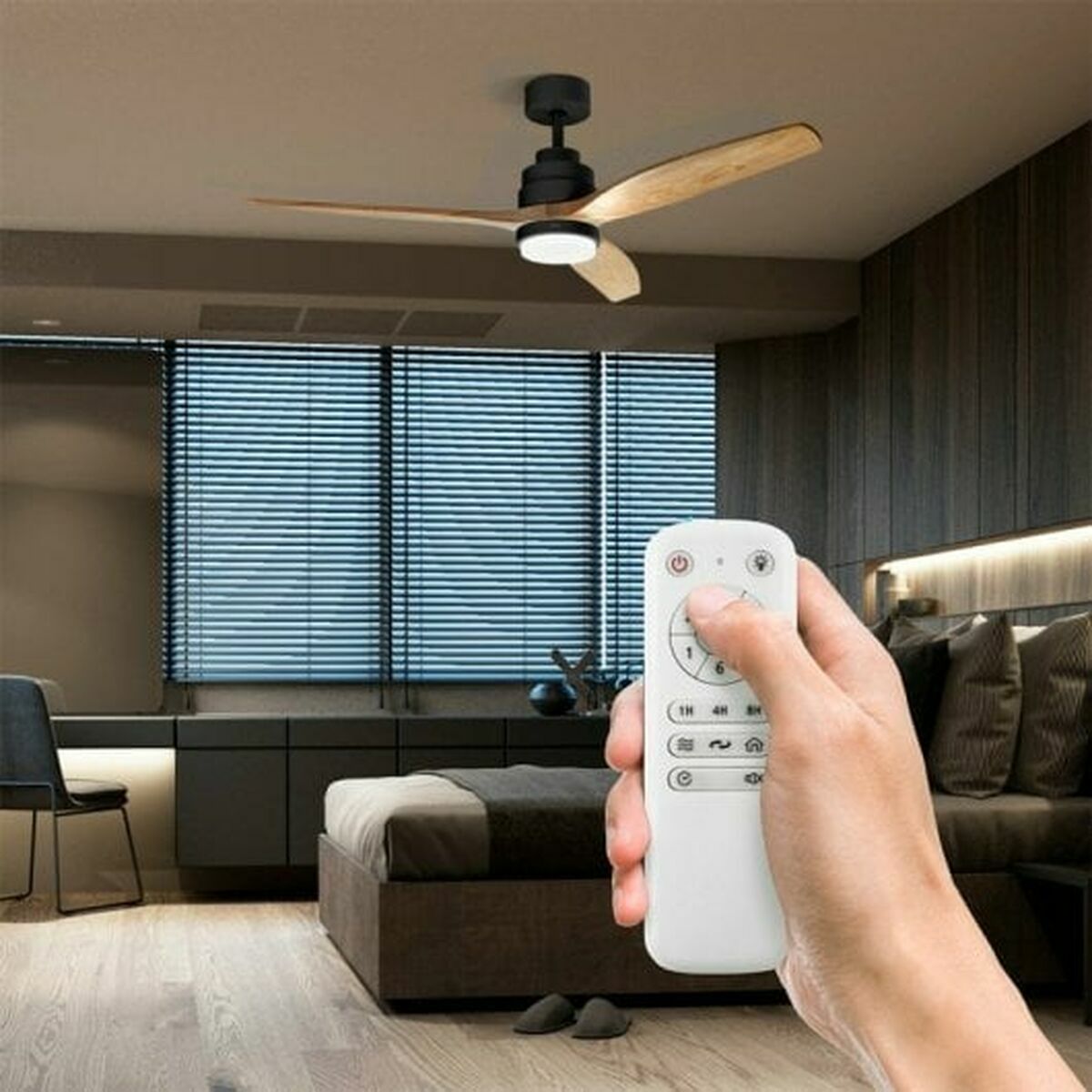 Ceiling Fan UFESA NEPAL NEGR/HAYA  132 cm