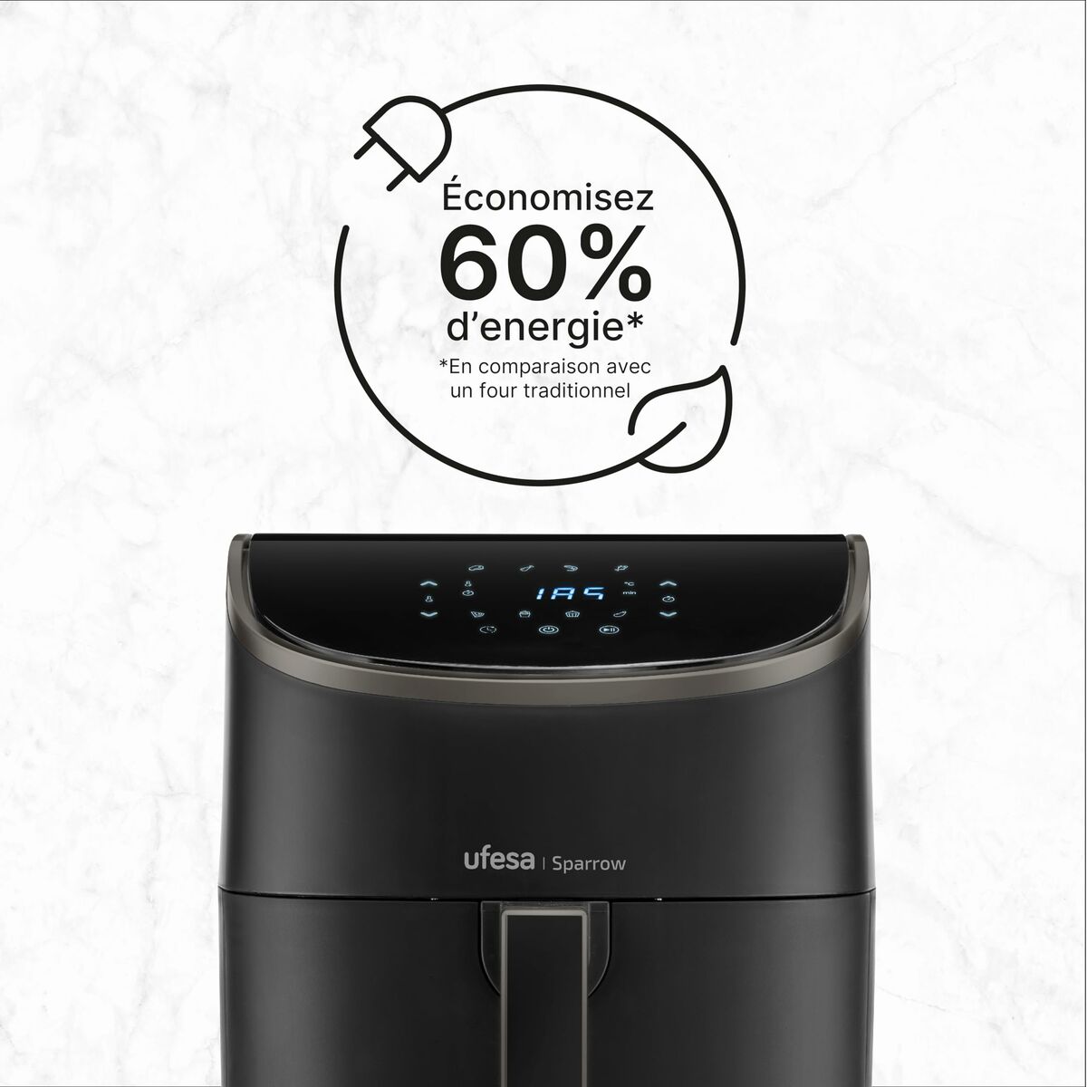 Air Fryer UFESA SPARROW Black 6 L