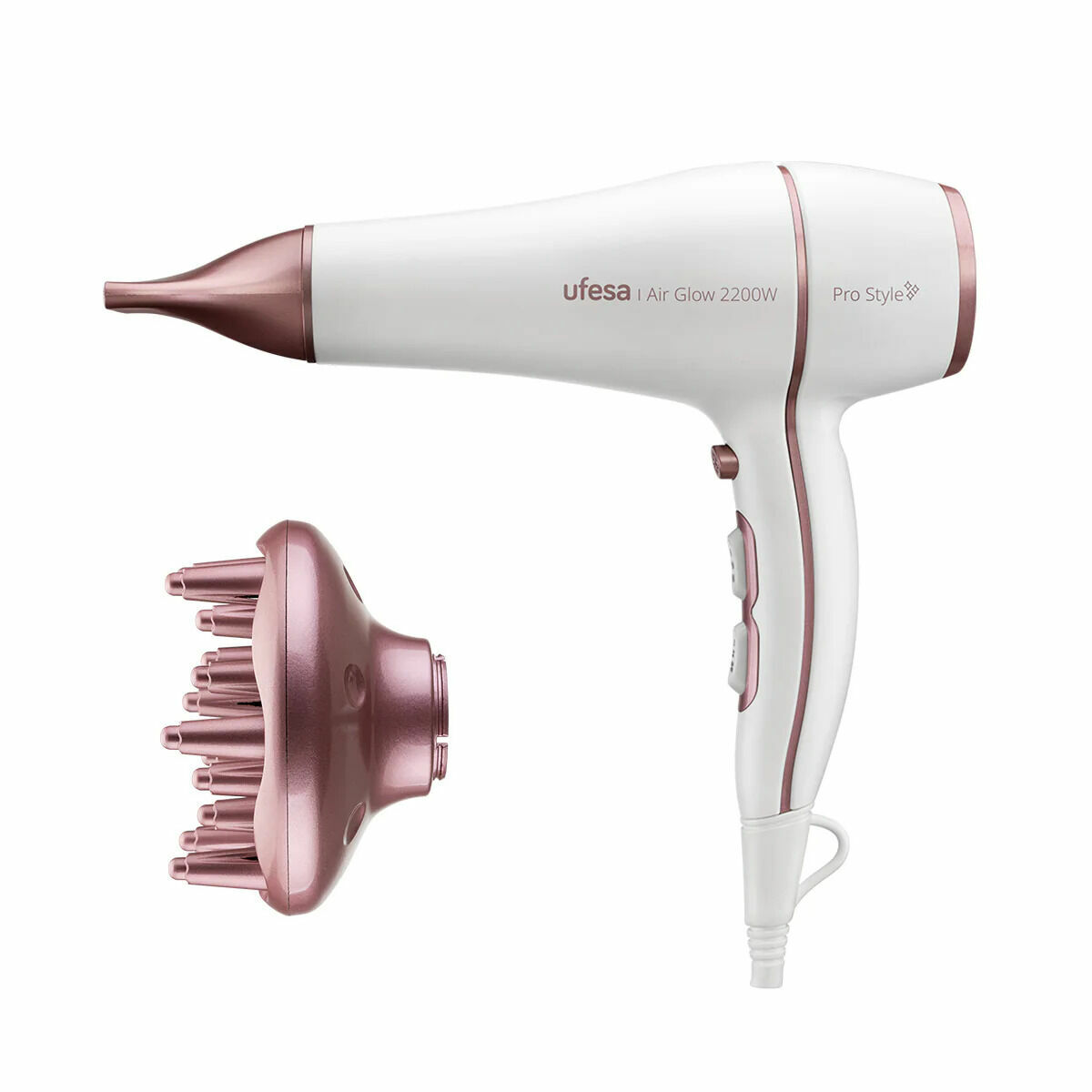 Hairdryer UFESA AIR GLOW AC 2200W White 2200 W Hairdryer UFESA AIR GLOW AC 2200W White 2200 W