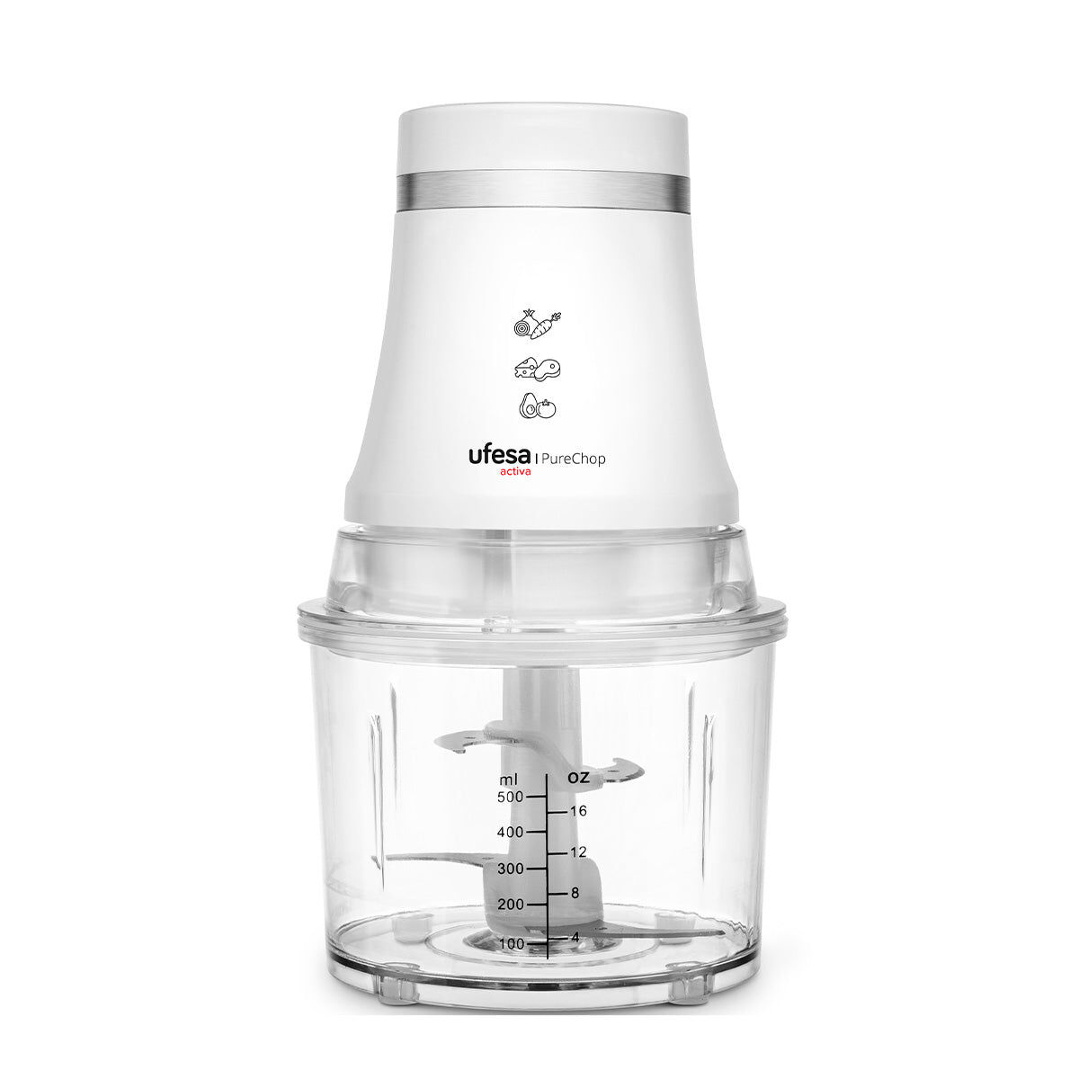 Mincer UFESA PURECHOP ACTIVA White Stainless steel Plastic 400 W 0,8 L Mincer UFESA PURECHOP ACTIVA White Stainless steel Plastic 400 W 0,8 L