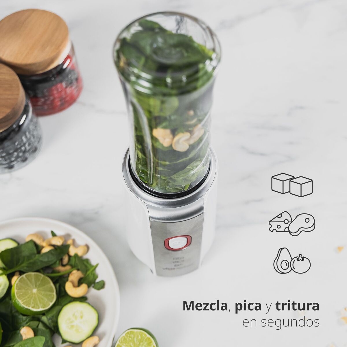 Cup Blender UFESA NUTRIFUSION 1200W 2B White Black 1200 W 500 ml