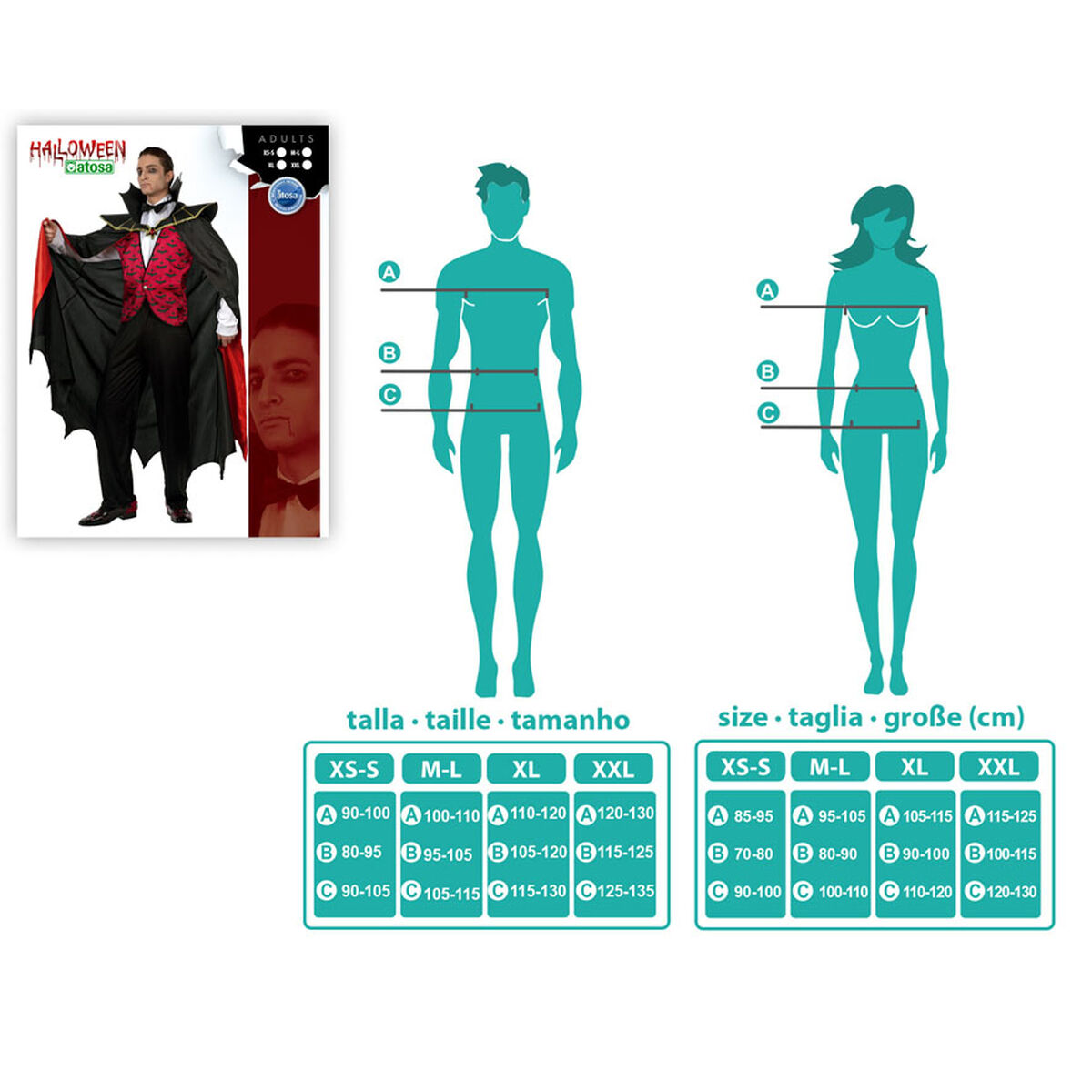 Costume for Adults Th3 Party Multicolour (3 Pieces) (5 Pieces)