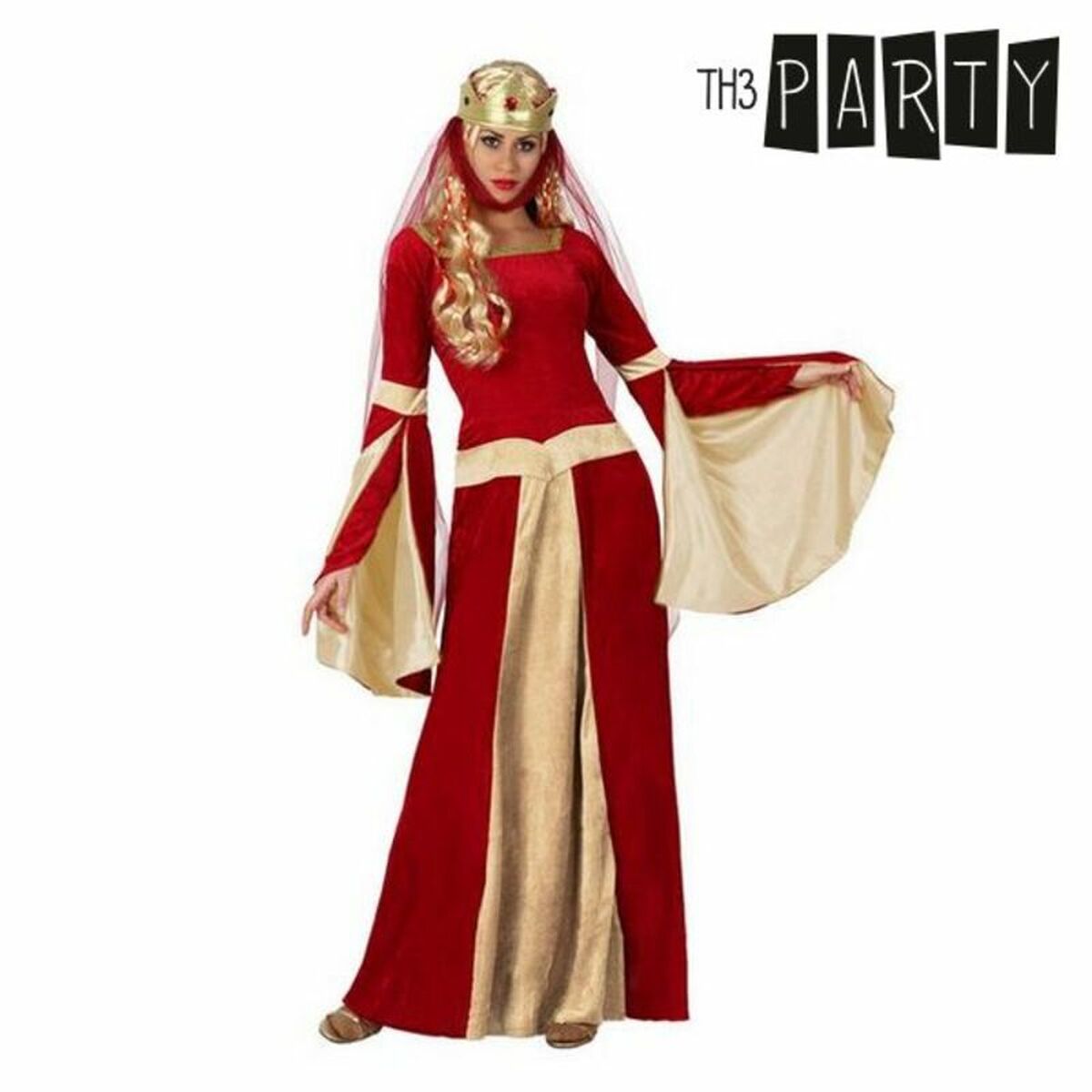 Costume for Adults Red Medieval Lady Costume for Adults Red Medieval Lady